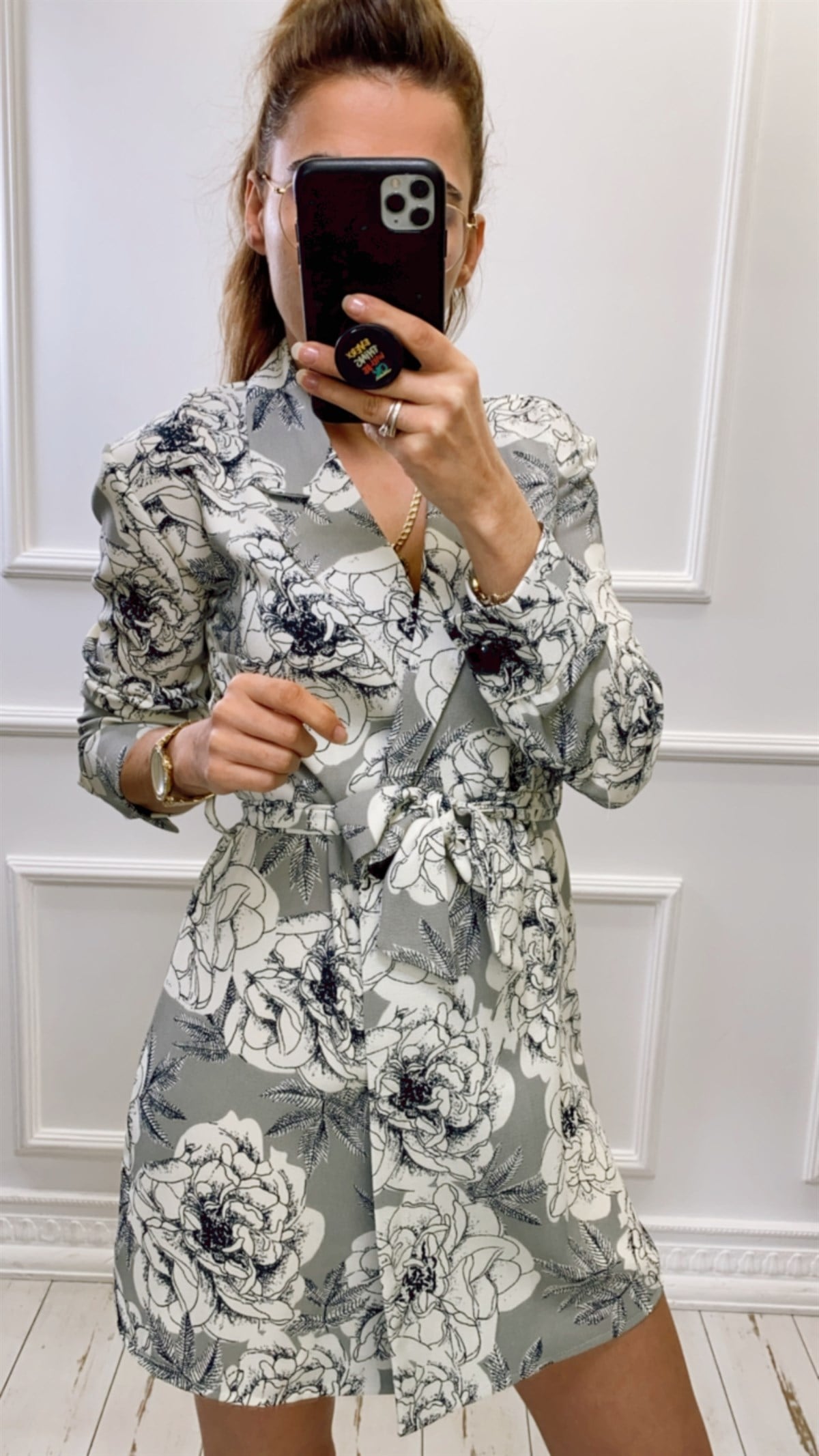 Çiçekli Ceket Elbise