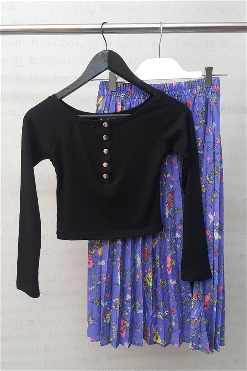 Çıt Çıtlı Mini Crop Bluz