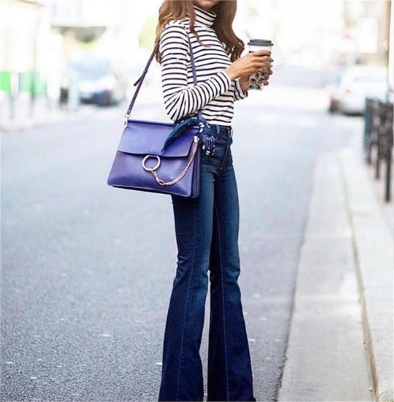 Yüksek Bel İspanyol Pantalon