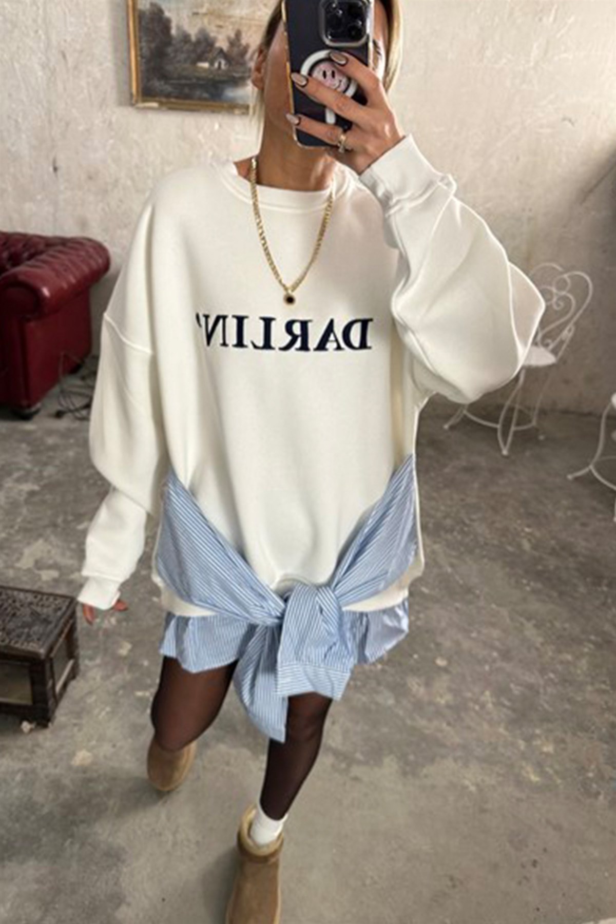 Darlin Gömlek Detaylı SweatshirtSWEATSHİRT