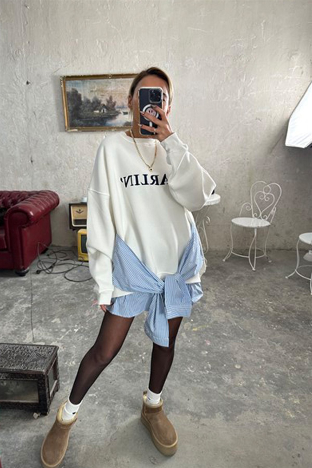 Darlin Gömlek Detaylı SweatshirtSWEATSHİRT