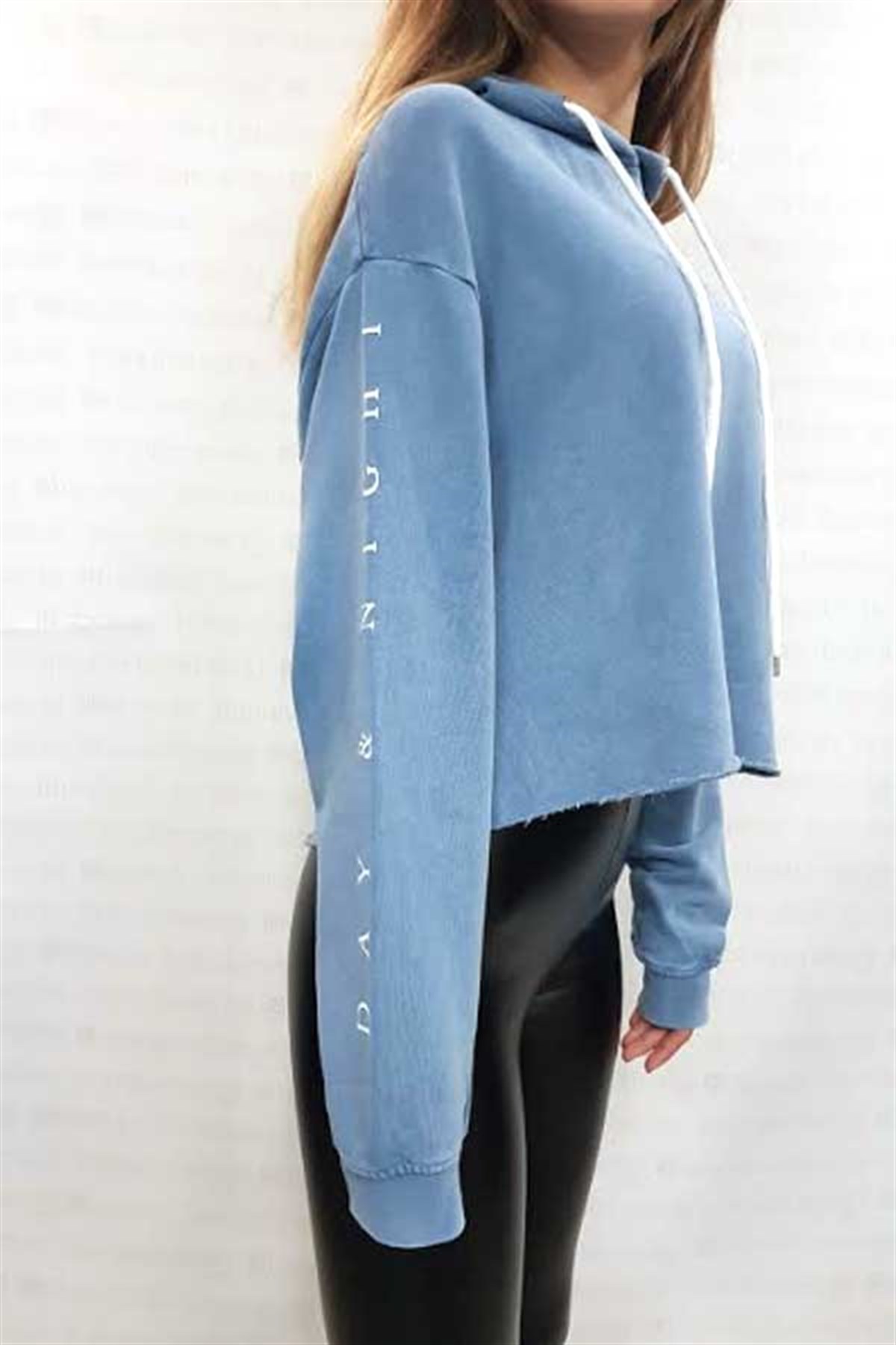 Day&Night Mavi Kısa Sweatshirt