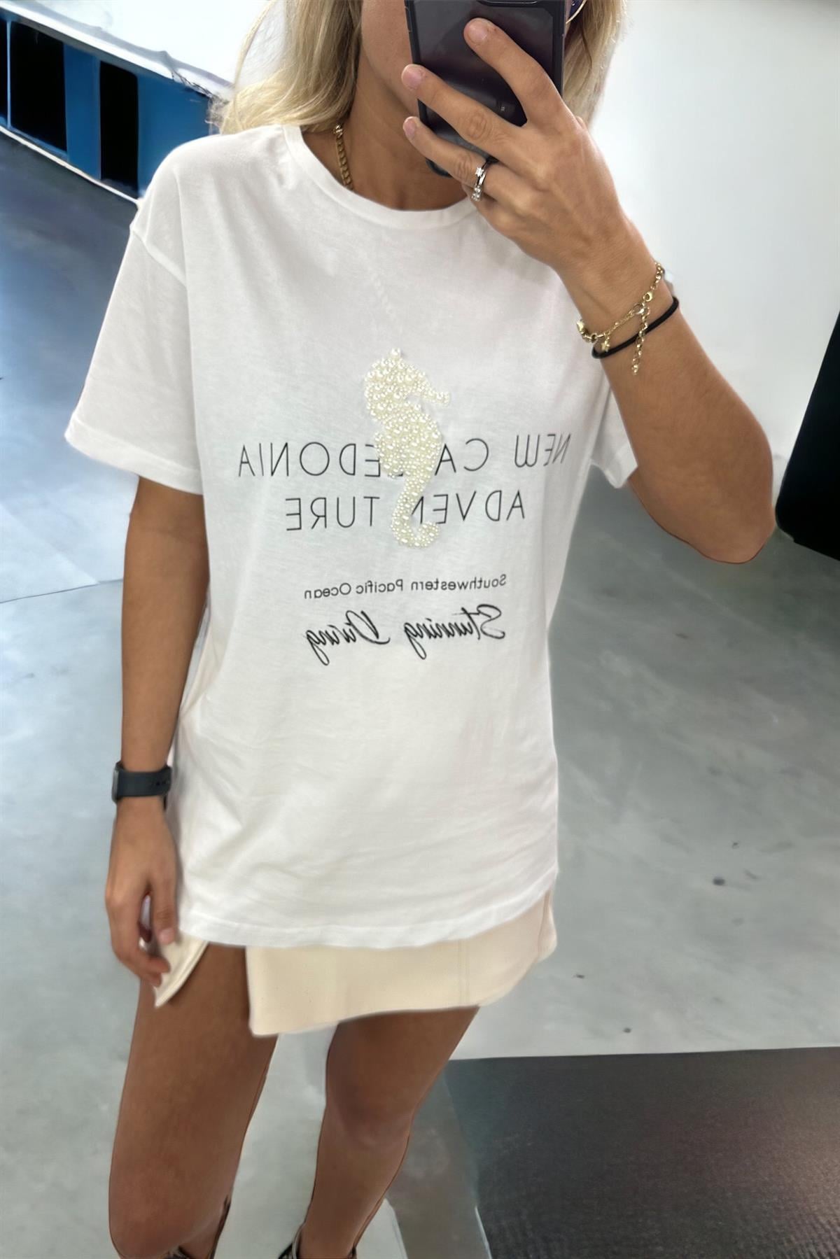 Denizatı Boncuk Detay TshirtTSHİRT