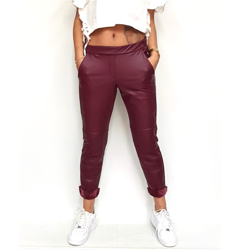 Deri Havuç Pantalon