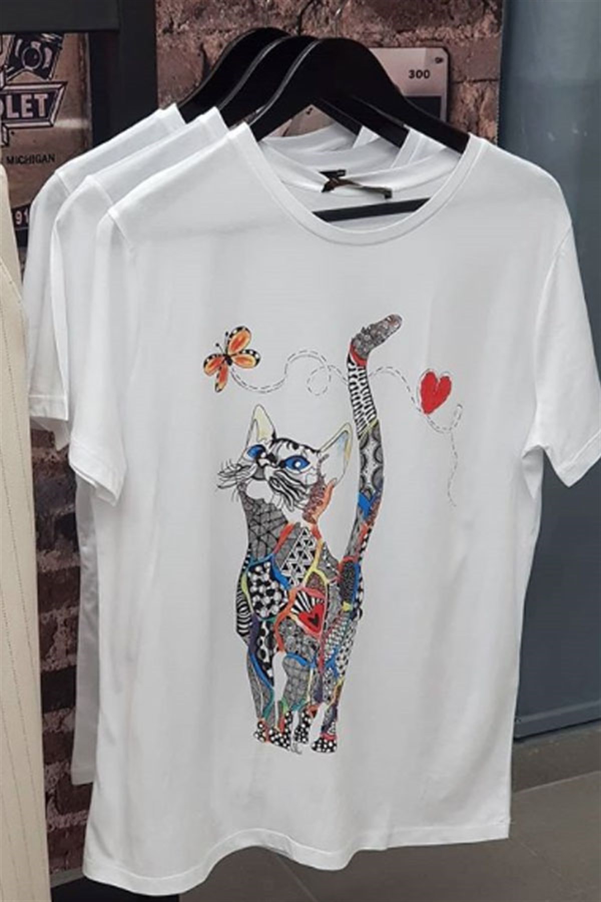 Desenli Kedi Tshirt