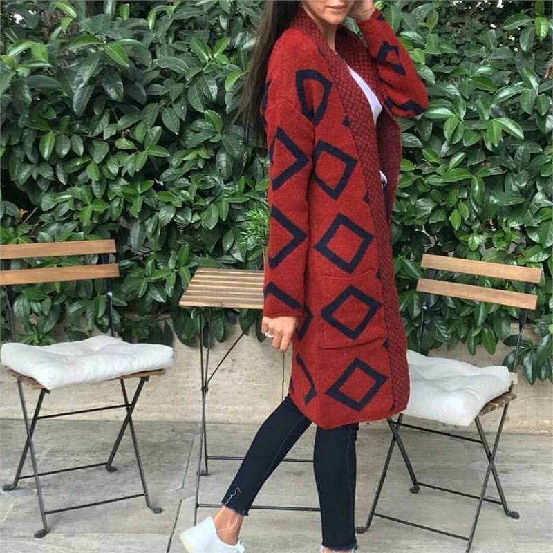 Deve Tüyü Baklava Desen Hırka