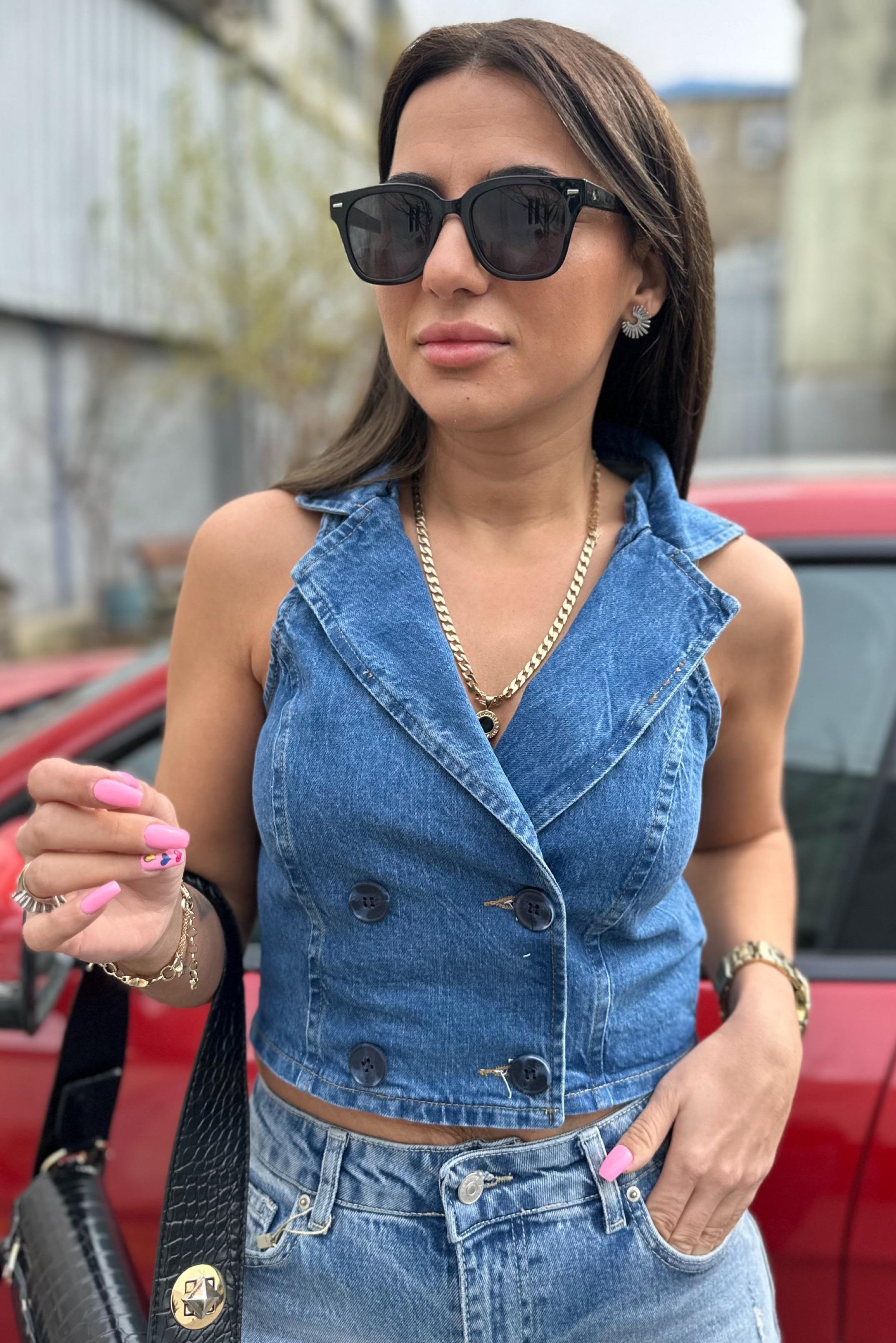 Dört Düğmeli Kot YelekYENİ GELENLER