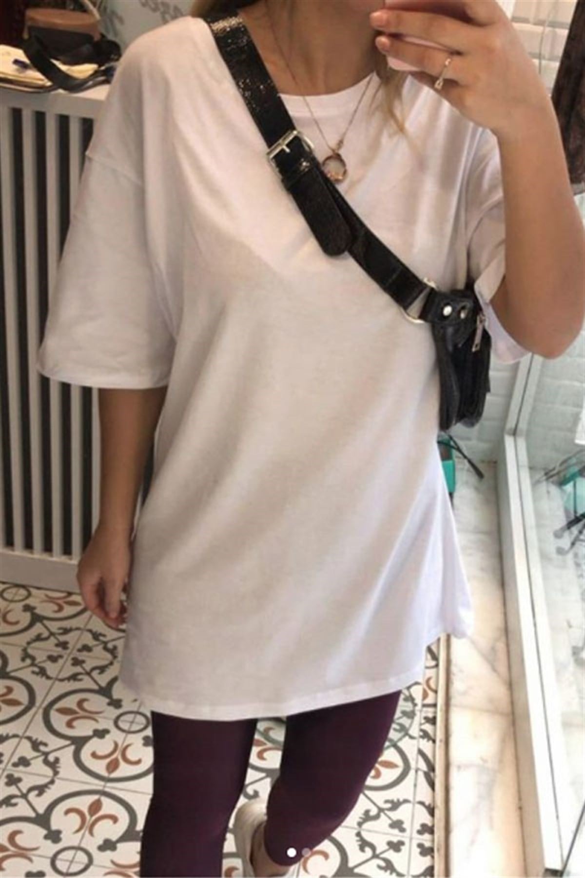 Düşük Kol Tunik Tshirt