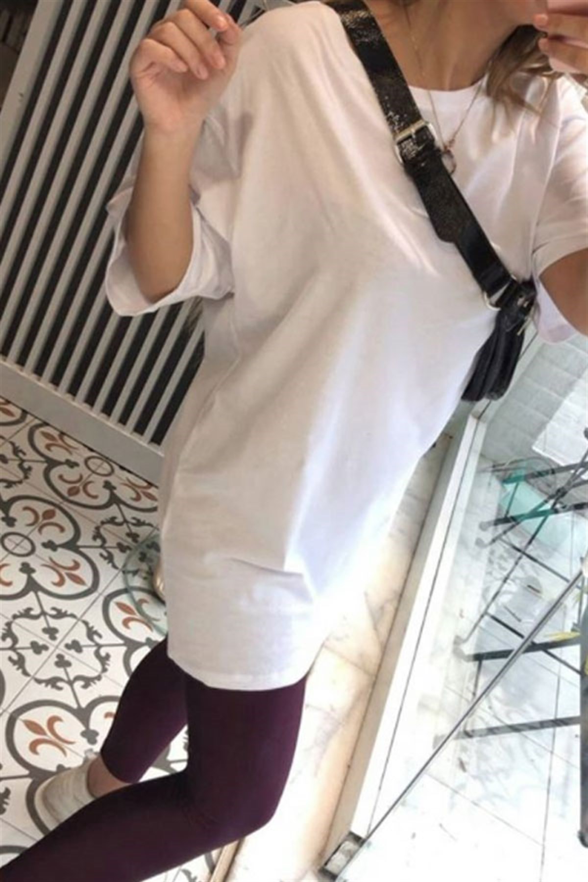 Düşük Kol Tunik Tshirt
