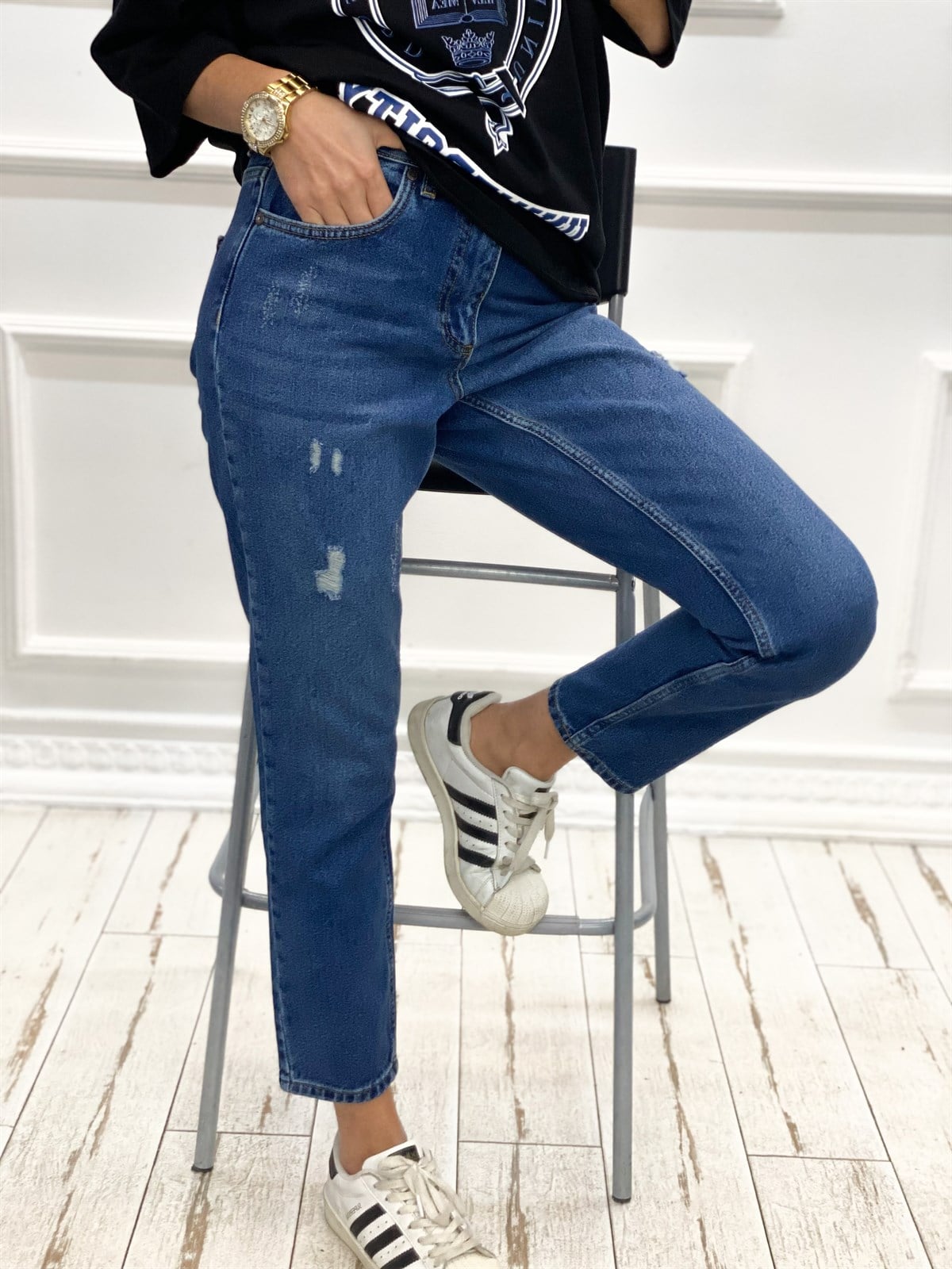 Eskitme Detaylı Relax Kalıp JeanJEAN