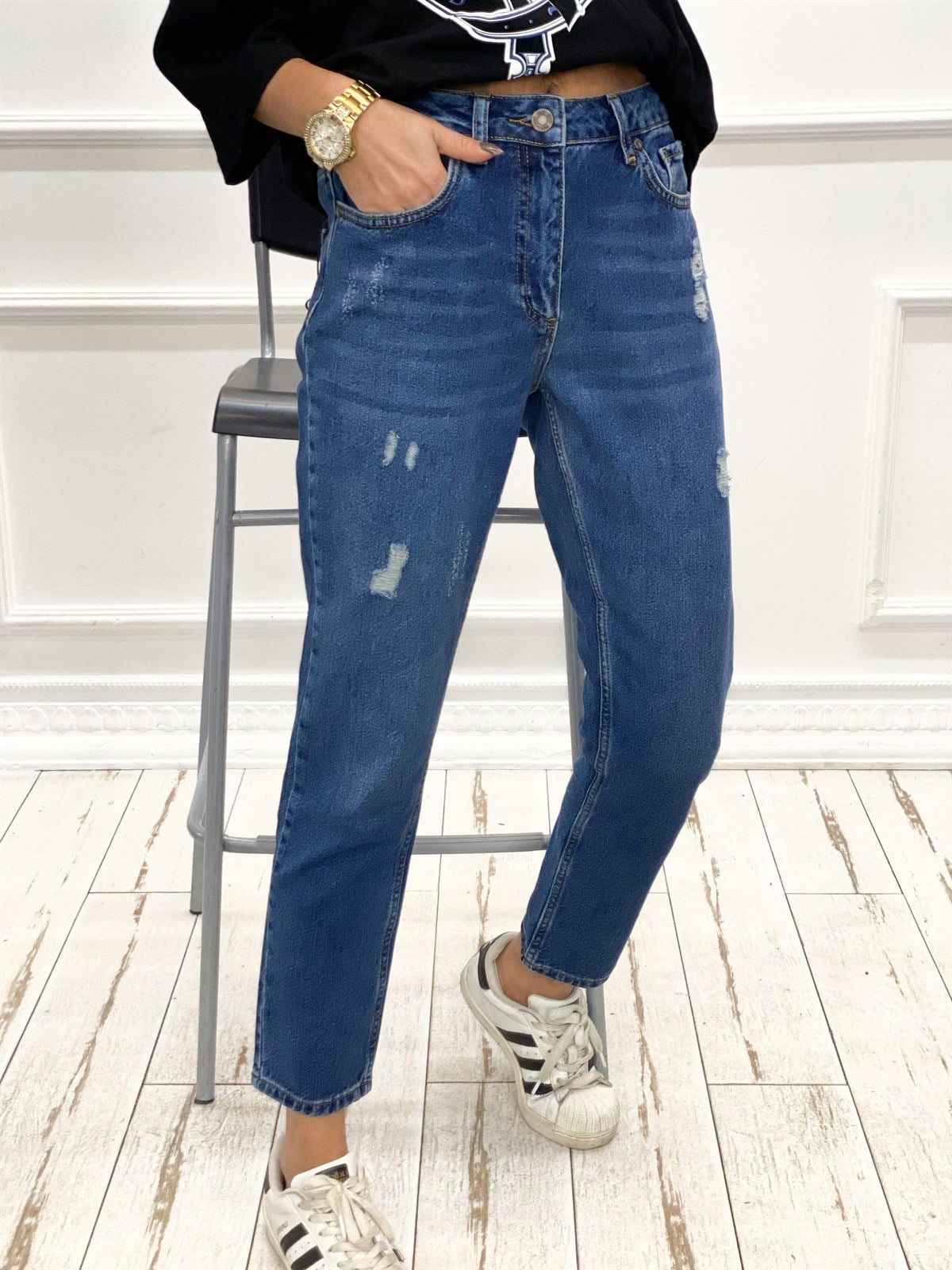 Eskitme Detaylı Relax Kalıp JeanJEAN
