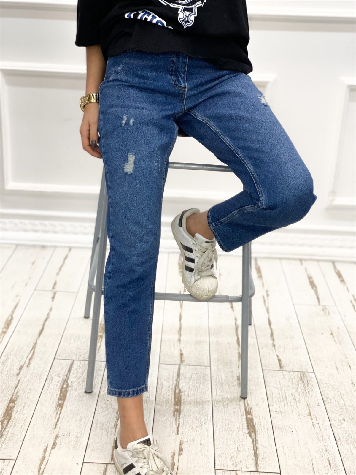 Eskitme Detaylı Relax Kalıp JeanJEAN
