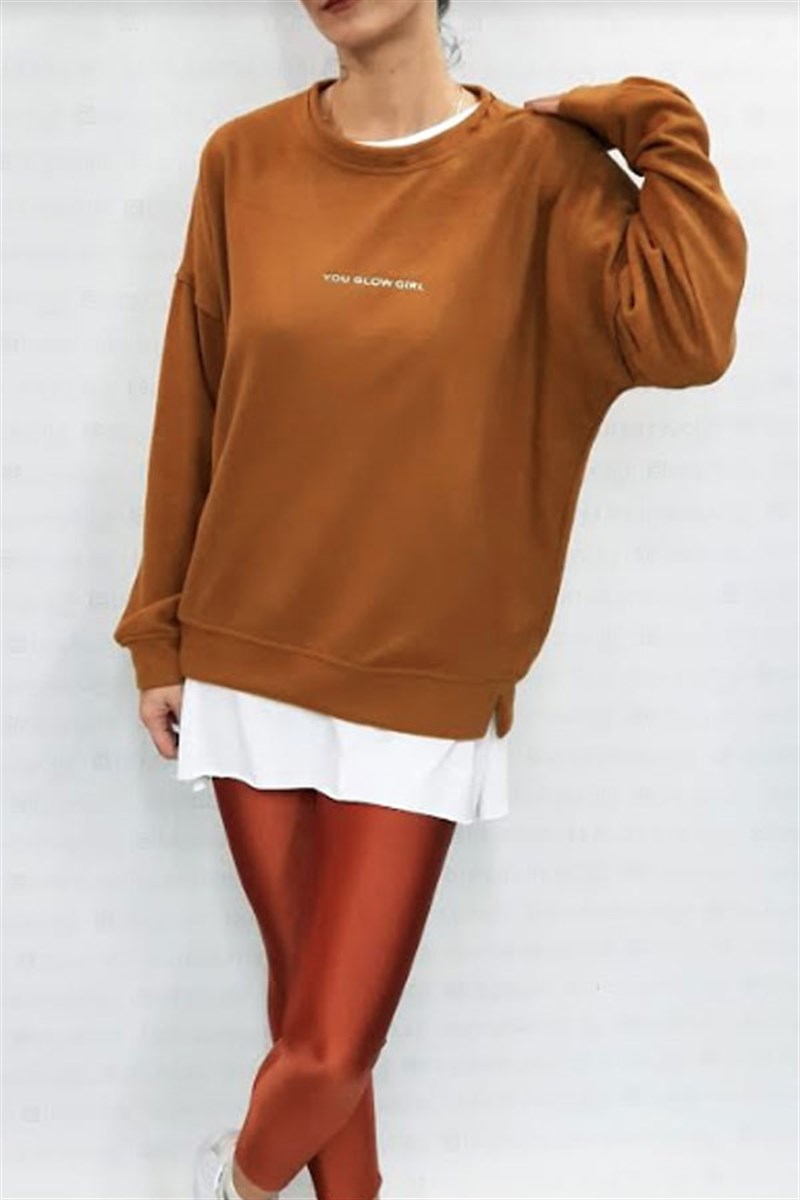 Eteği Kesikli Glow Sweatshirt