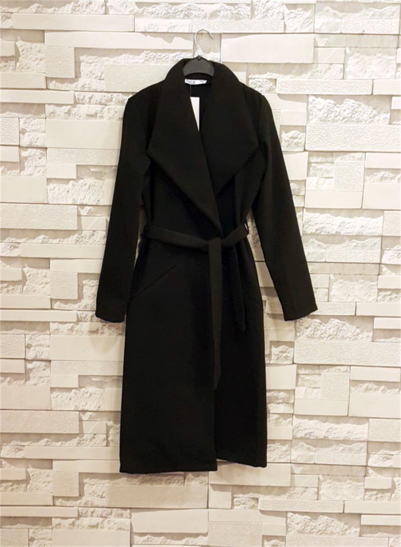 Mendil Yaka Kaşe Kaban