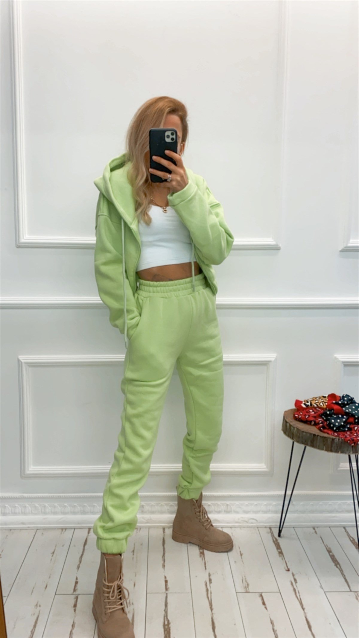 Fermuarlı Hoodie Eşofman Takım