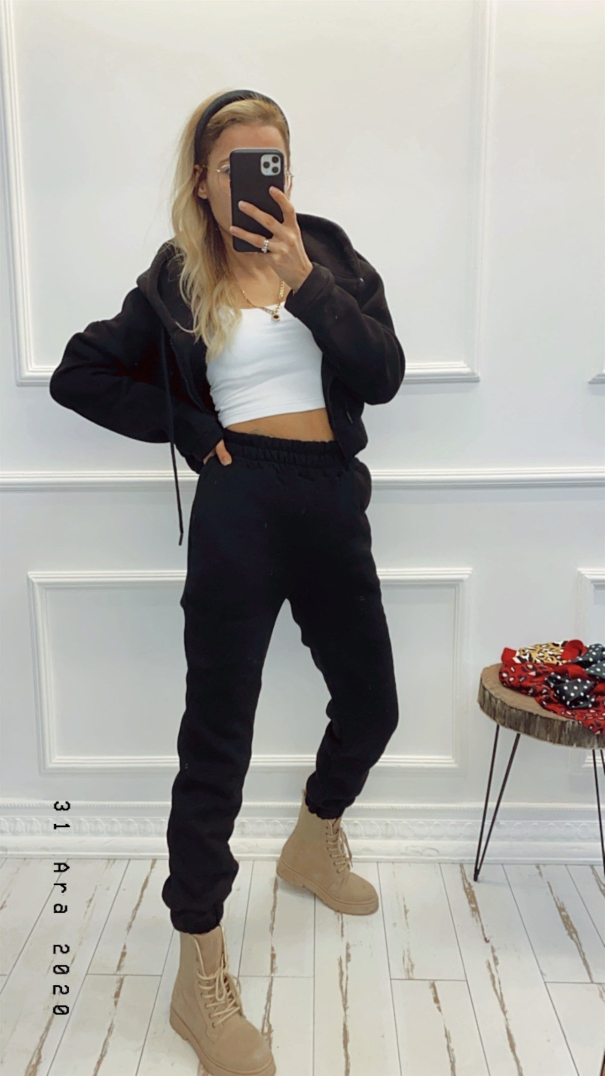 Fermuarlı Hoodie Eşofman Takım