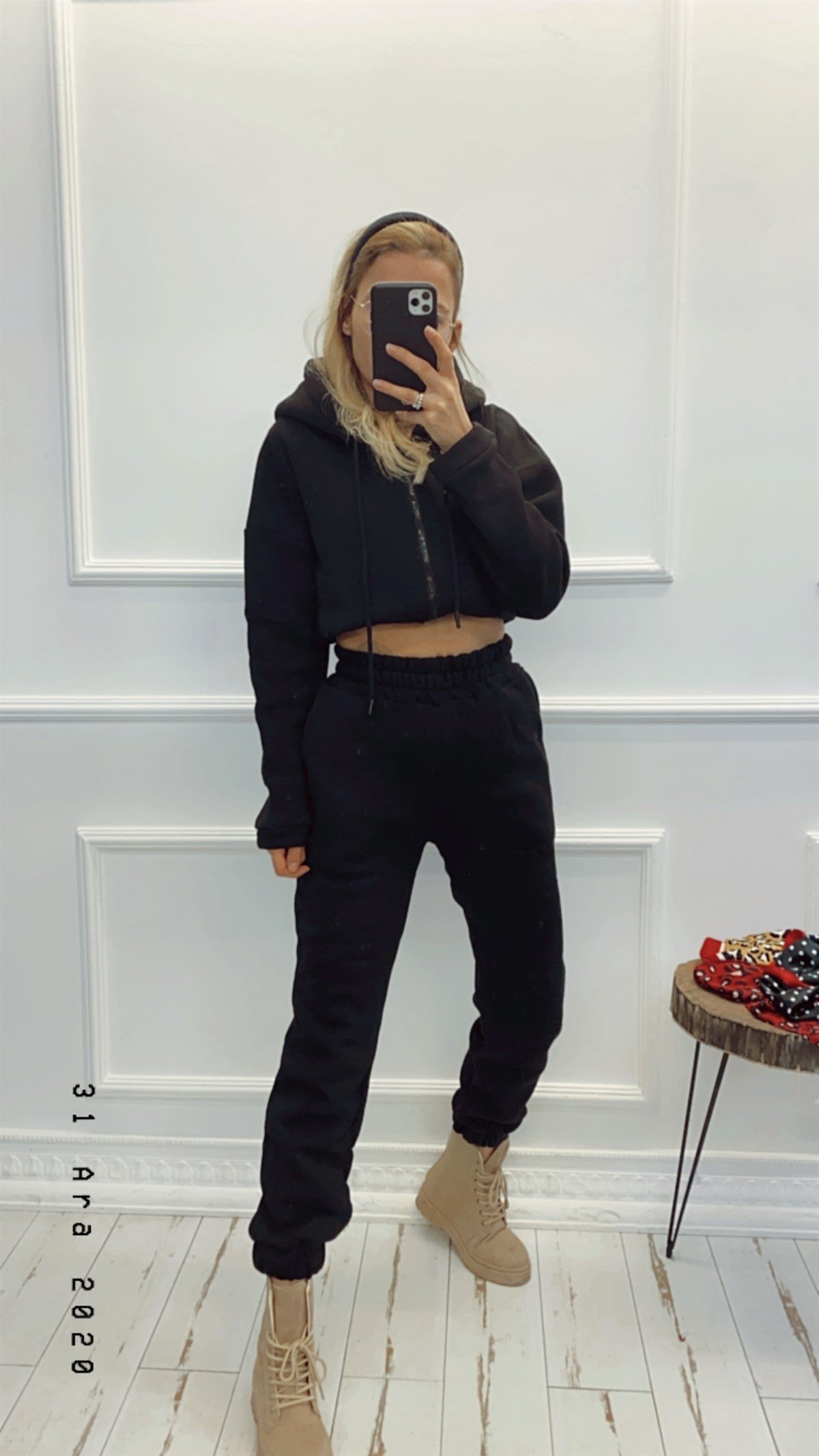 Fermuarlı Hoodie Eşofman Takım