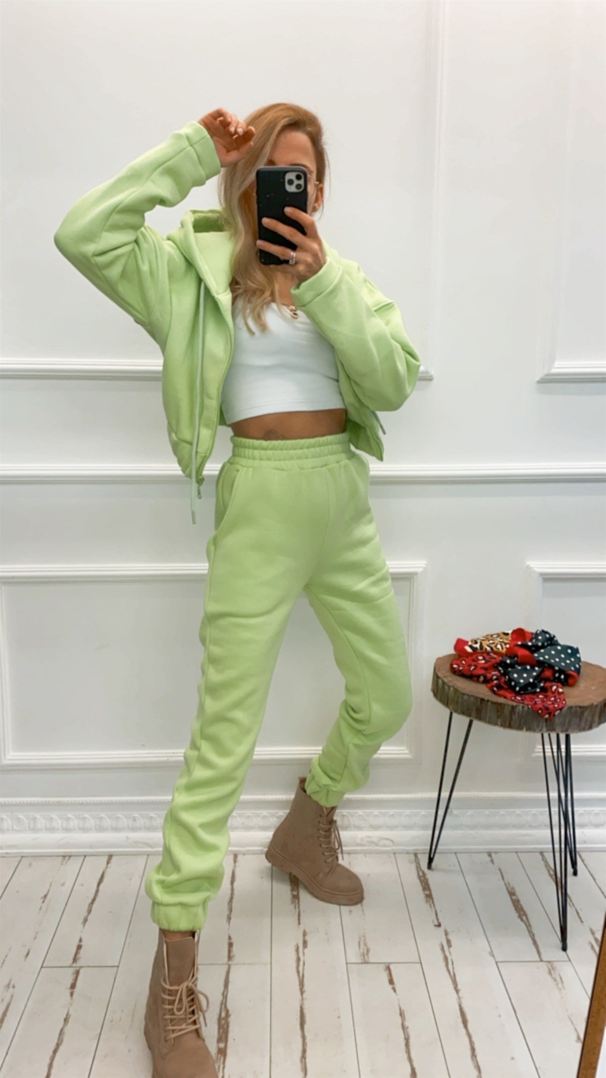 Fermuarlı Hoodie Eşofman Takım