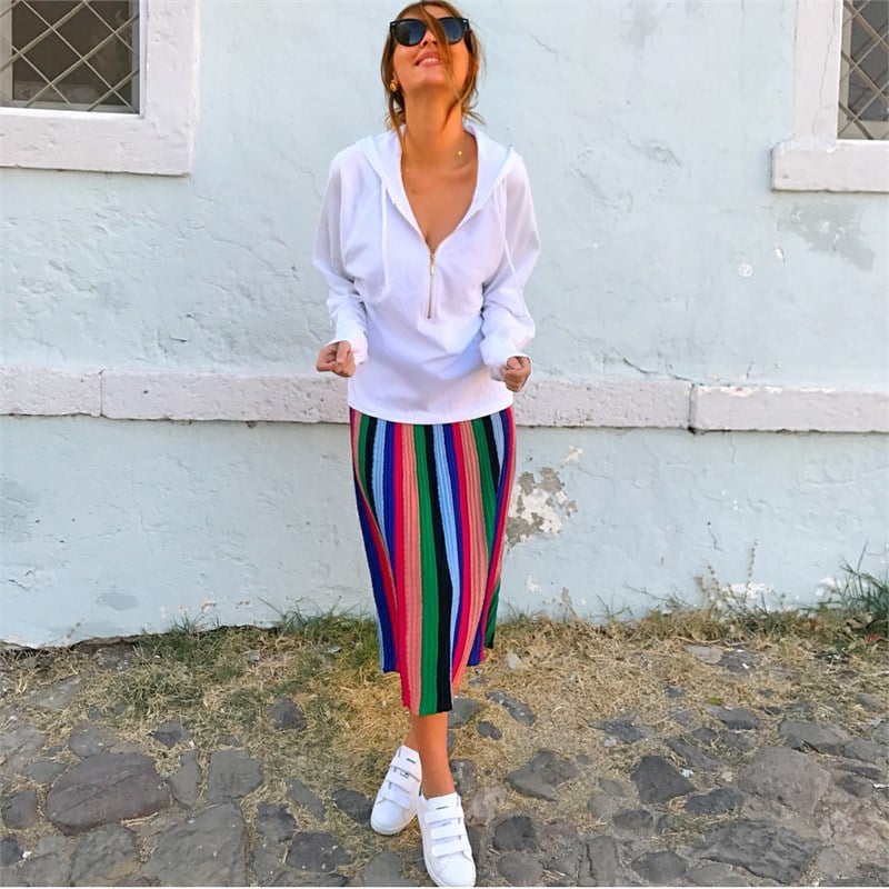 Fermuarlı Ve Kapşonlu Sweat