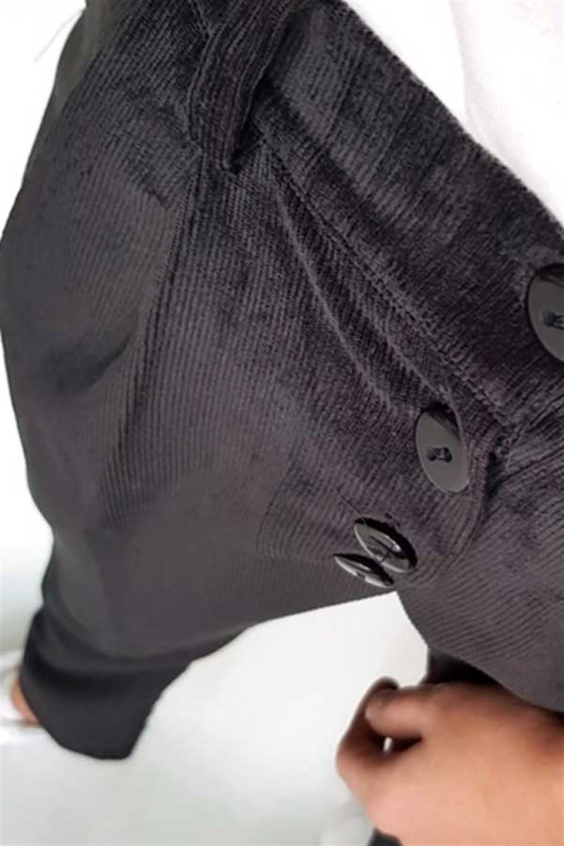 Fitilli Kadife Mom Kesim Pantalon