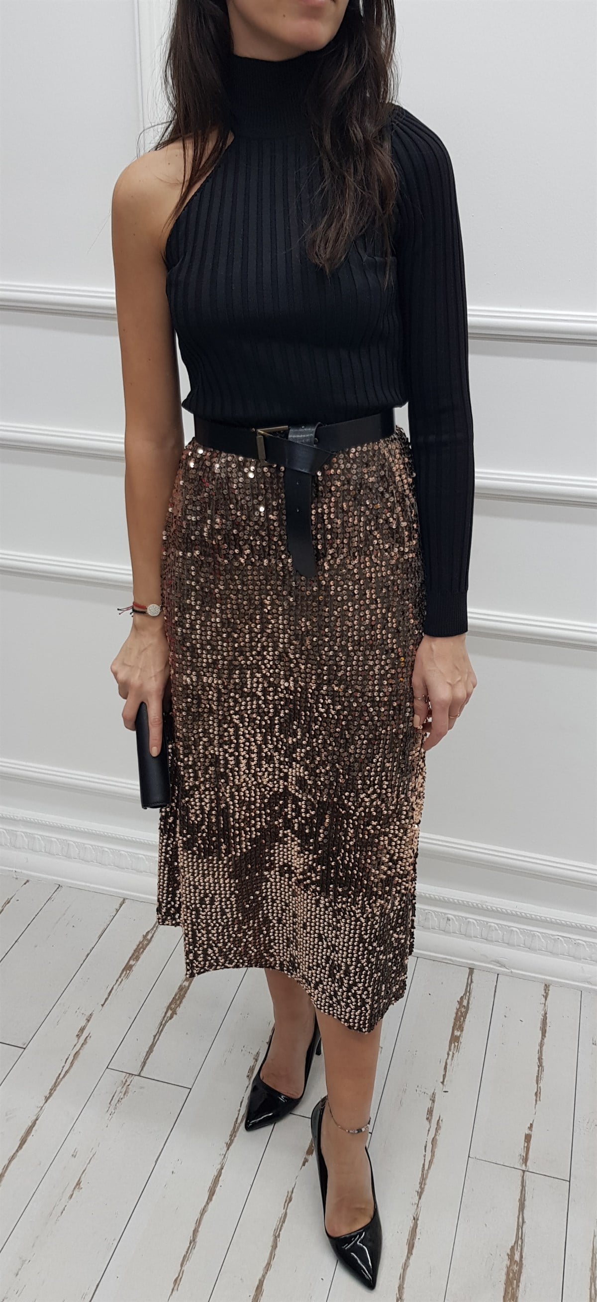 Ful Payet Gold Midi Etek