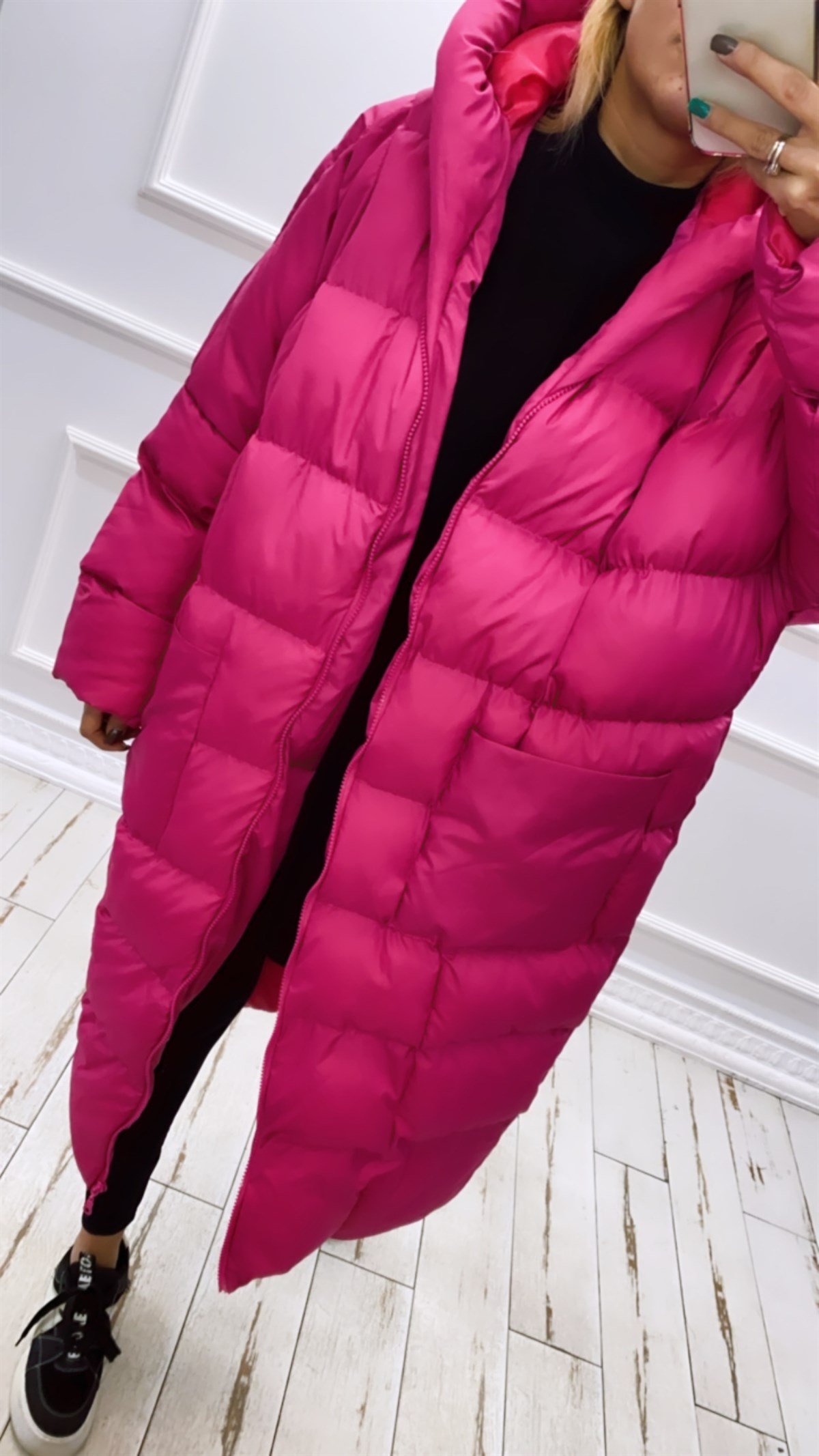 Fuşya Oversize Midi MontMONT/CEKET