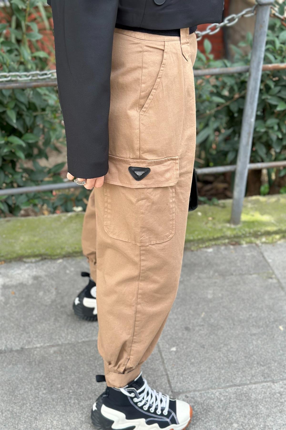Gabardin Kargo Cepli Havuç PantolonPANTOLON
