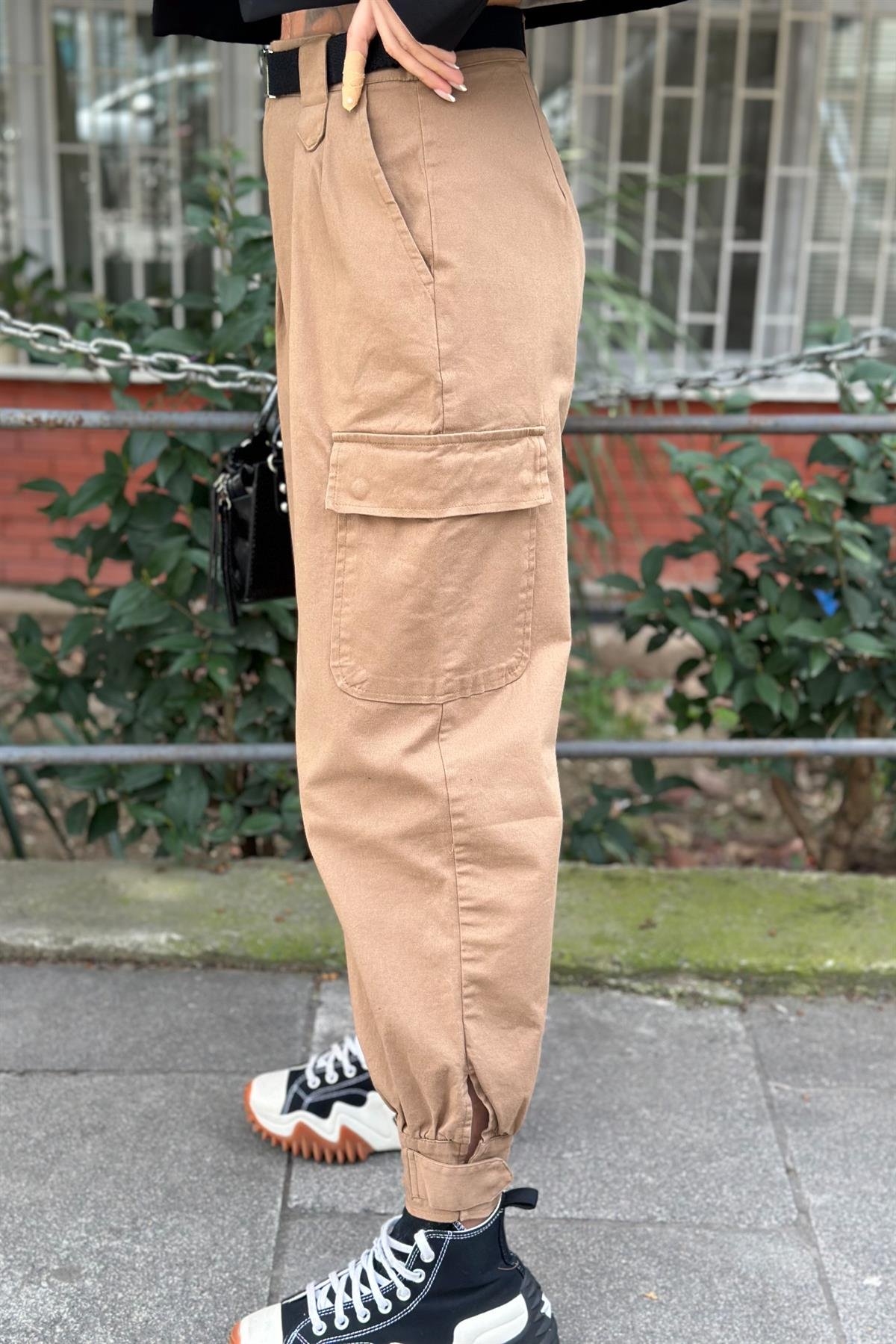 Gabardin Kargo Cepli Havuç PantolonPANTOLON