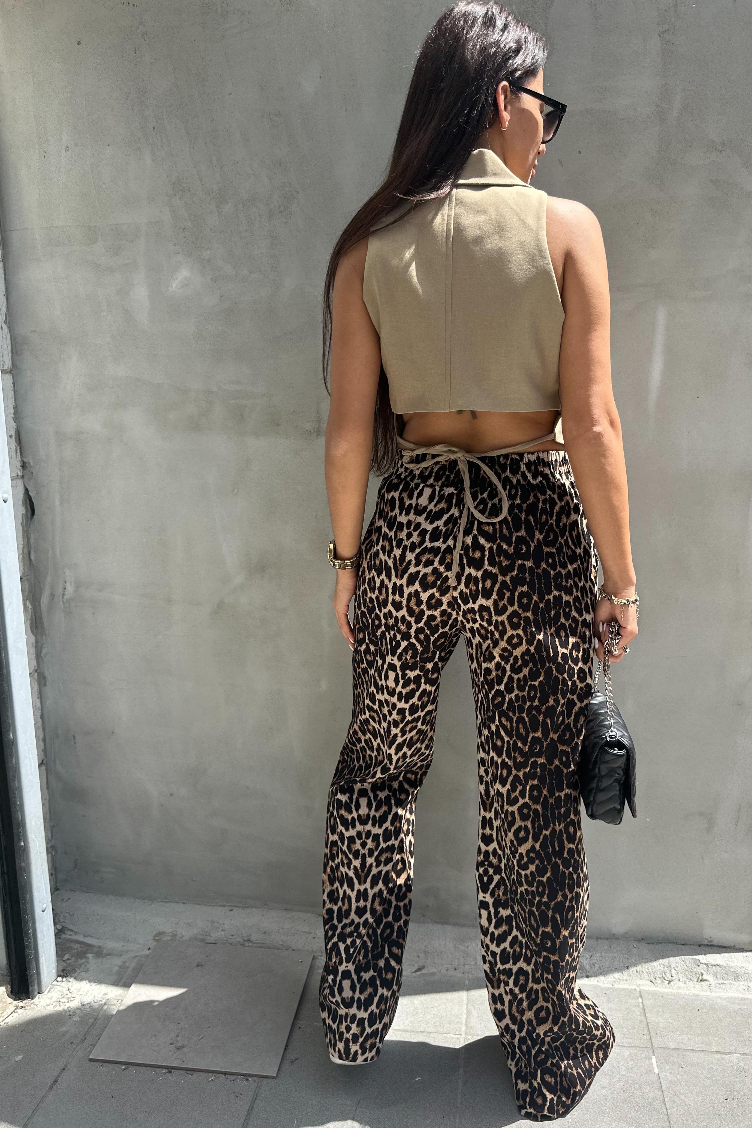 Gabardin Leopar PantolonPANTOLON