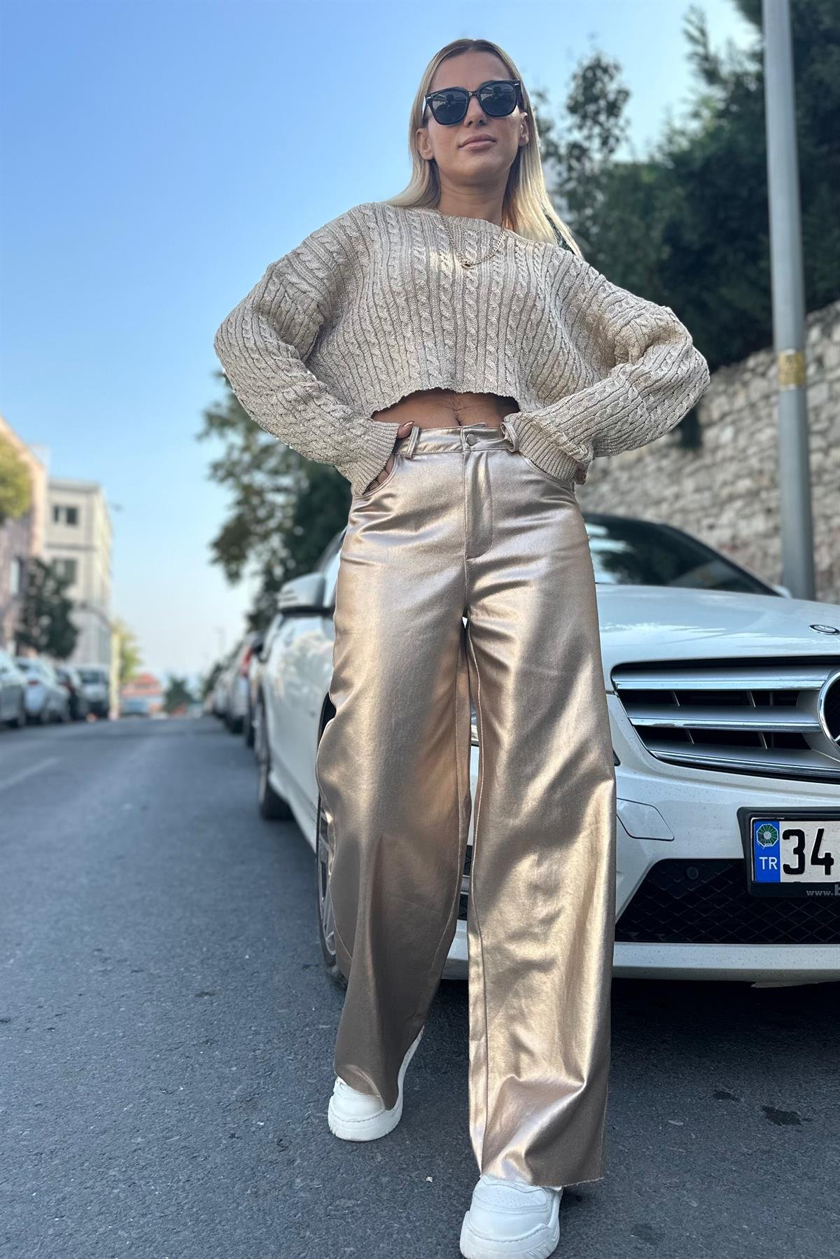 Gold Varaklı PantolonPANTOLON