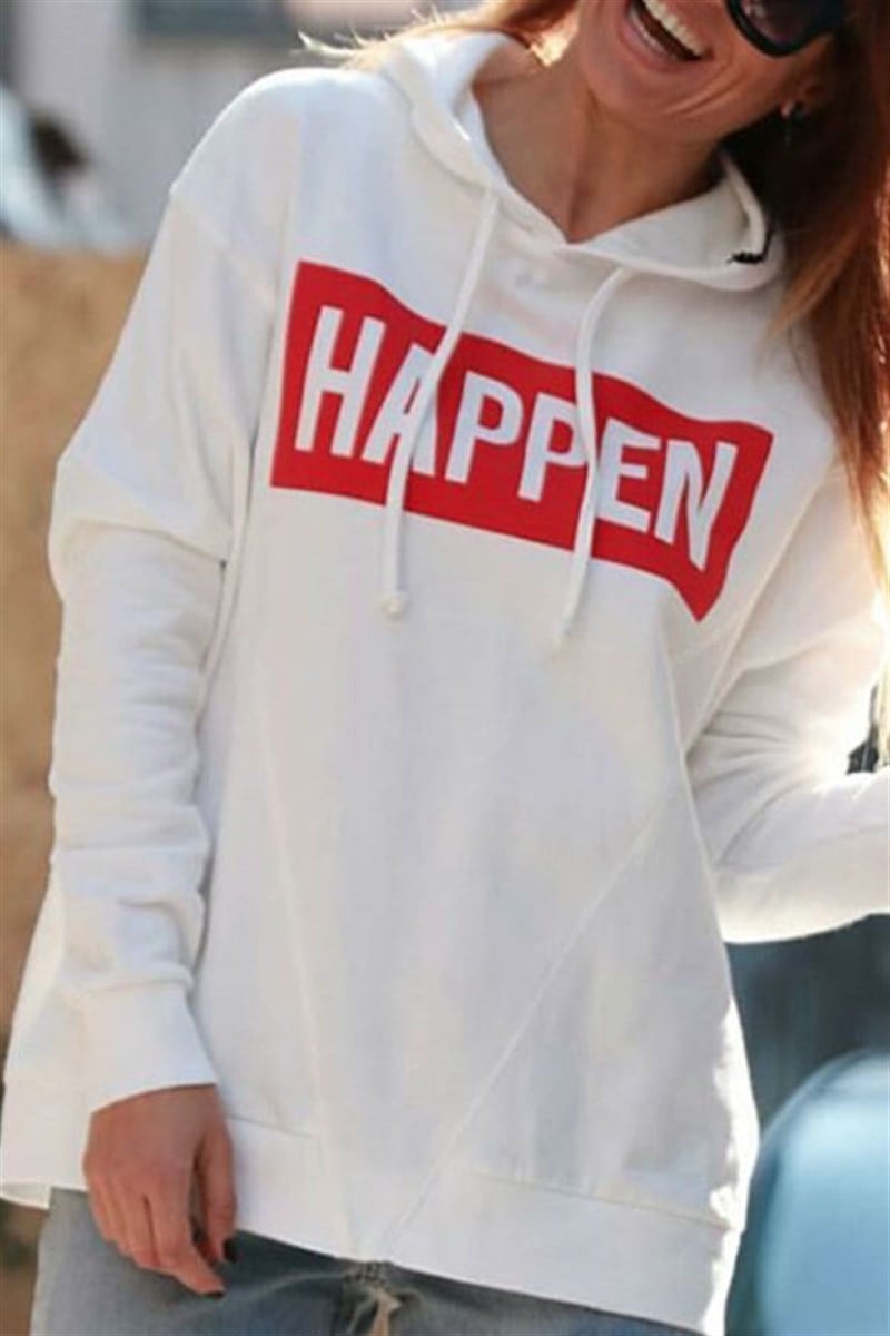 Happen Kapşonlu Sweatshirt
