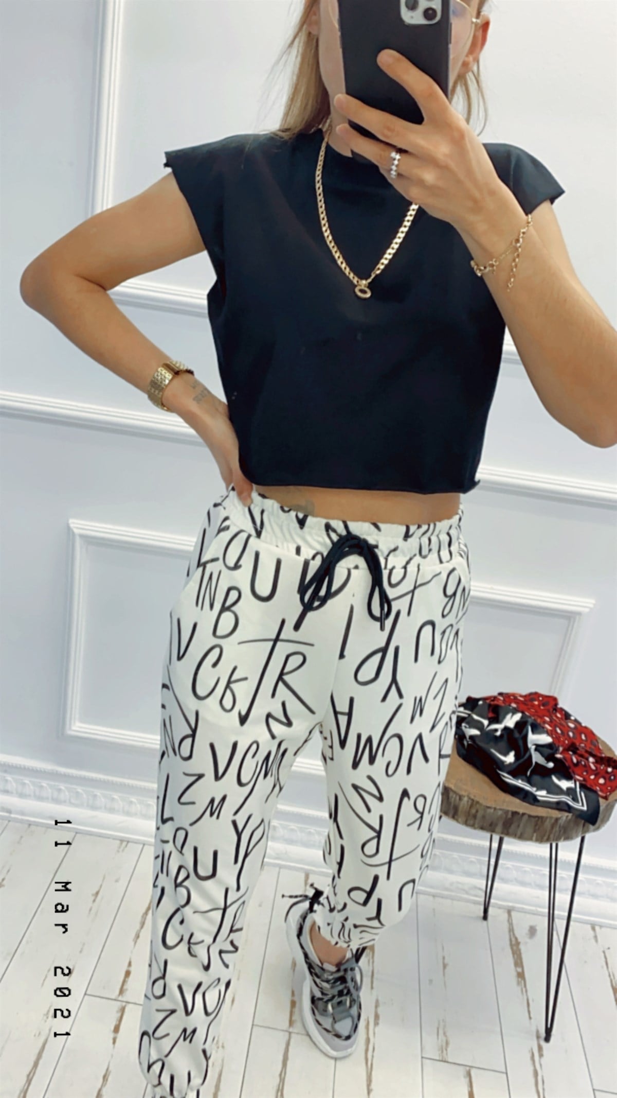 Harf Baskılı Jogger Eşofman