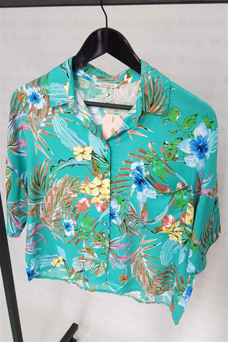 Hawaii Desen Mini Gömlek