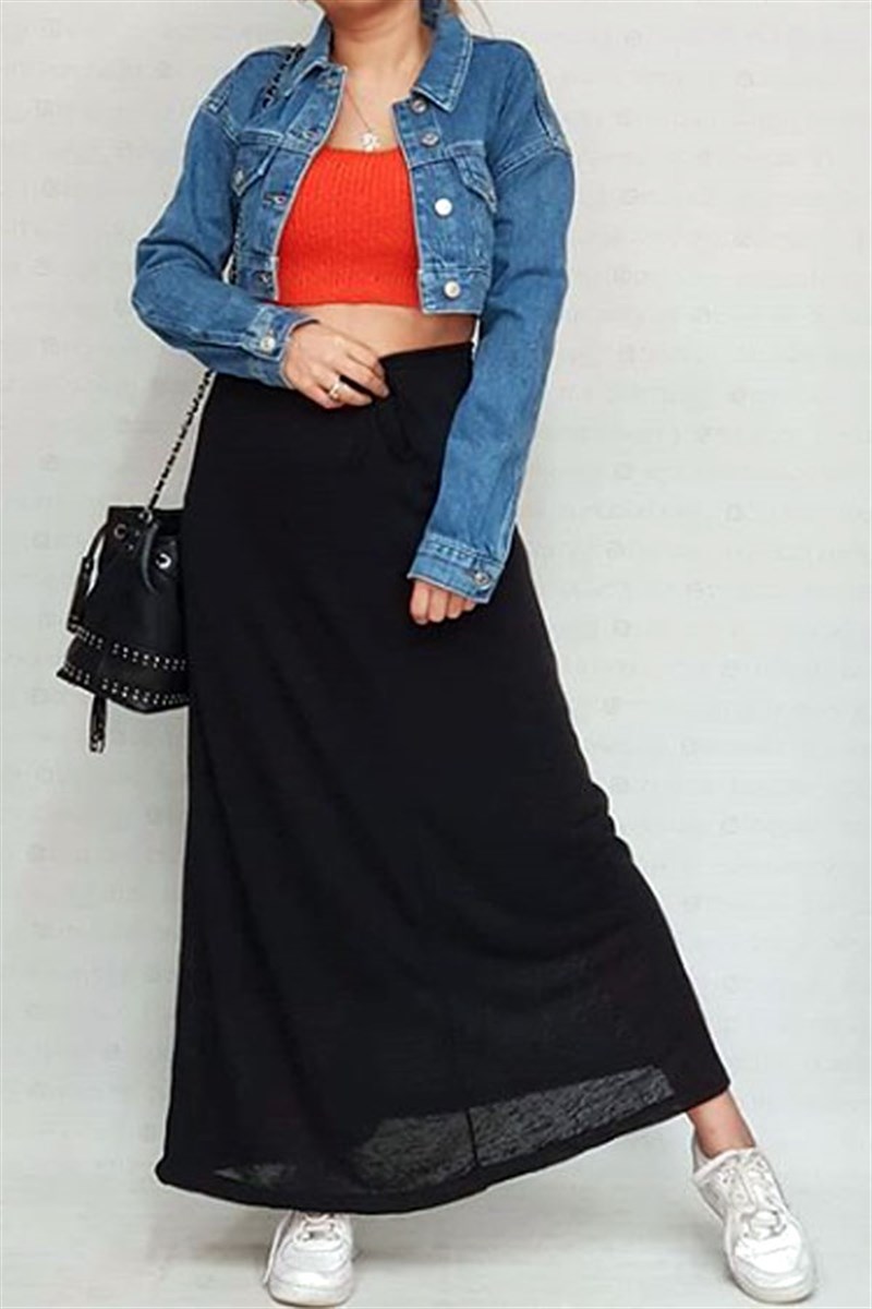 İnce Dokuma Maxi Etek