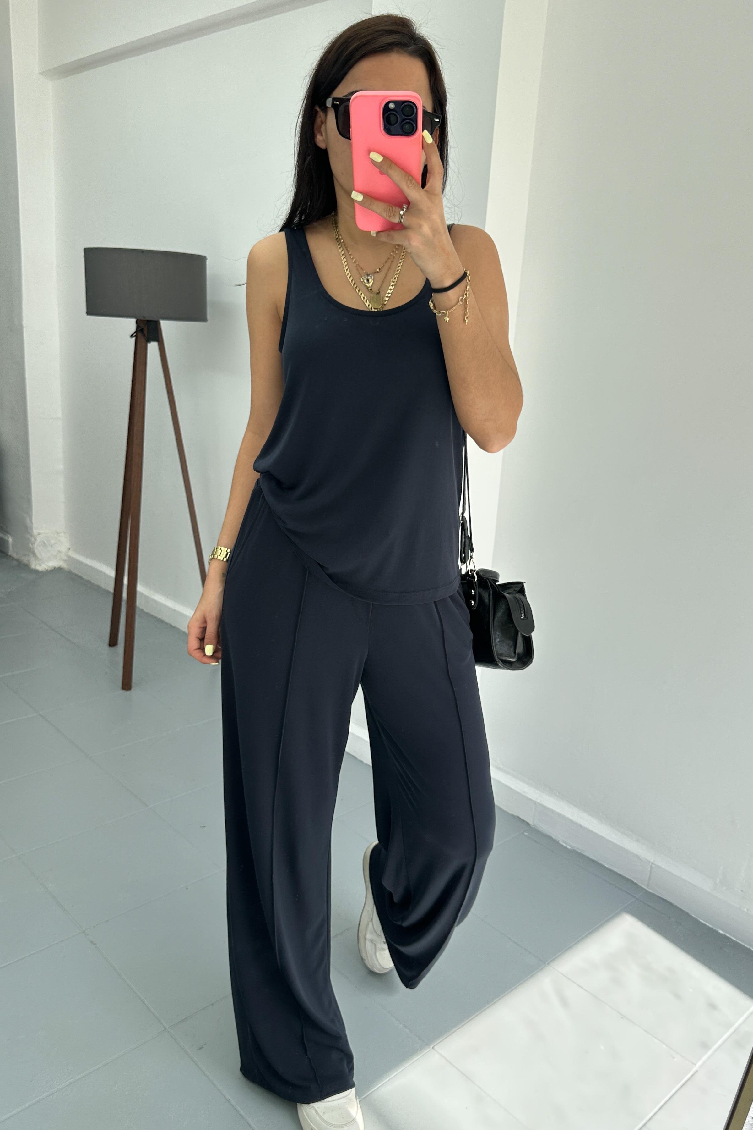 İnce Modal Lacivert AtletBLUZ