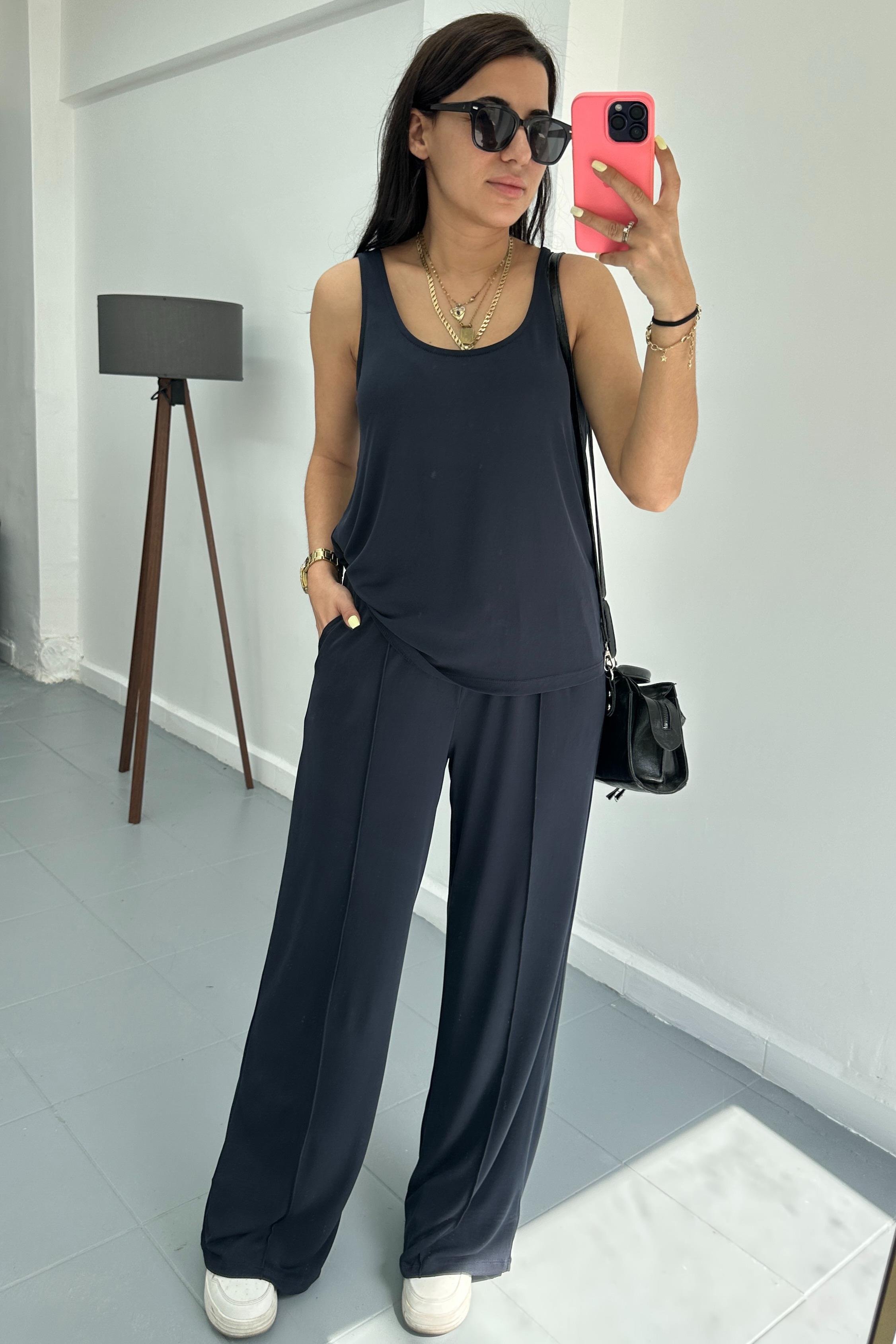 İnce Modal Lacivert AtletBLUZ