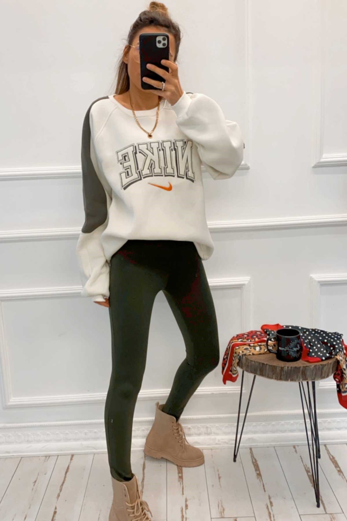 Kabartma Logolu Sweatshirt