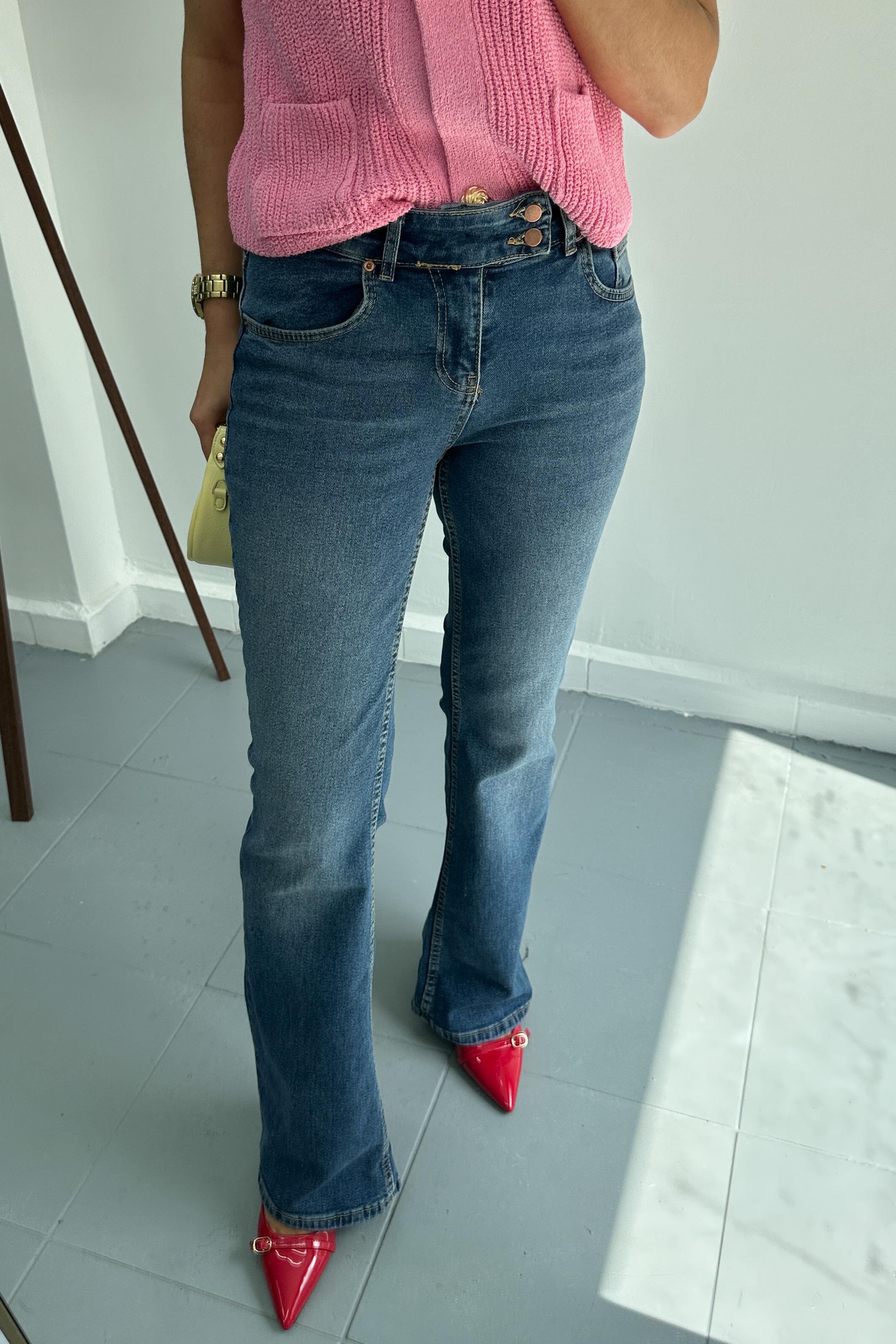 Kalın Kemerli Bootcut PantolonBLUZ