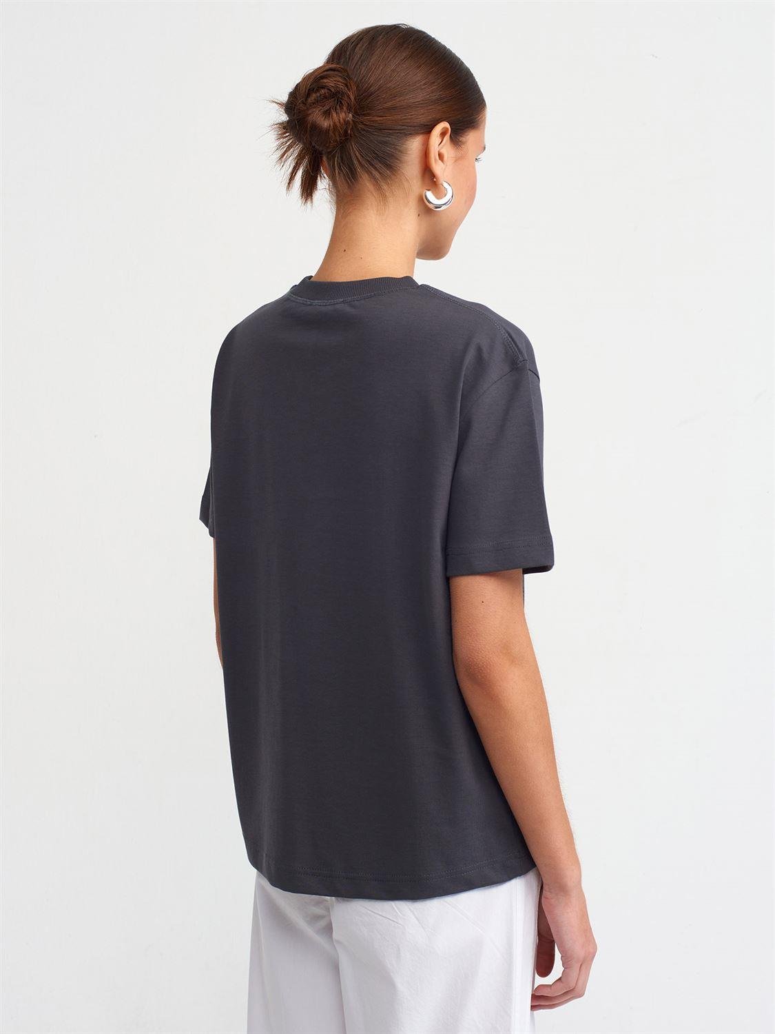 Kalın Yaka Basic Antrasit TshirtÇOK SATANLAR