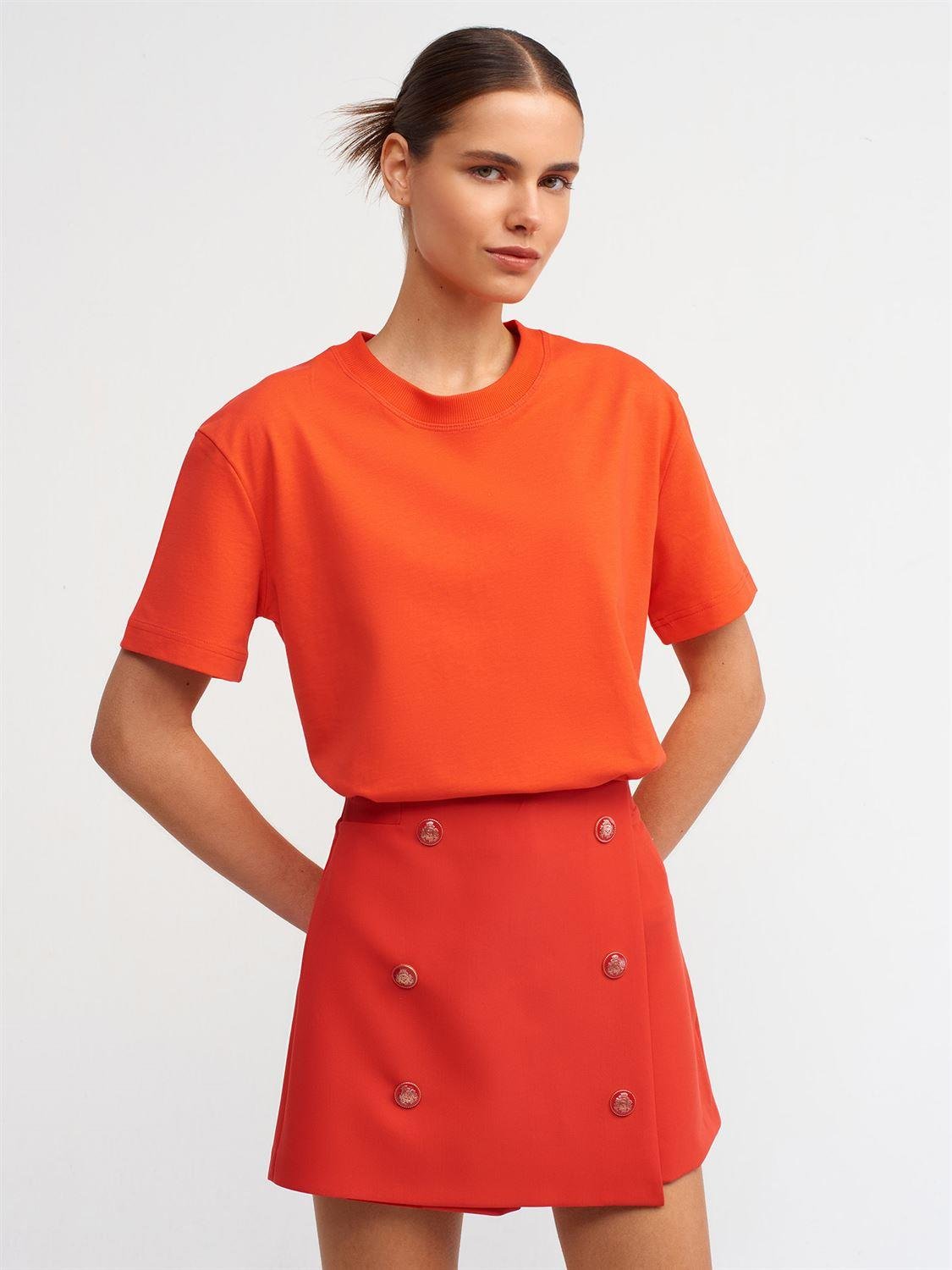 Kalın Yaka Basic Kırmızı TshirtÇOK SATANLAR