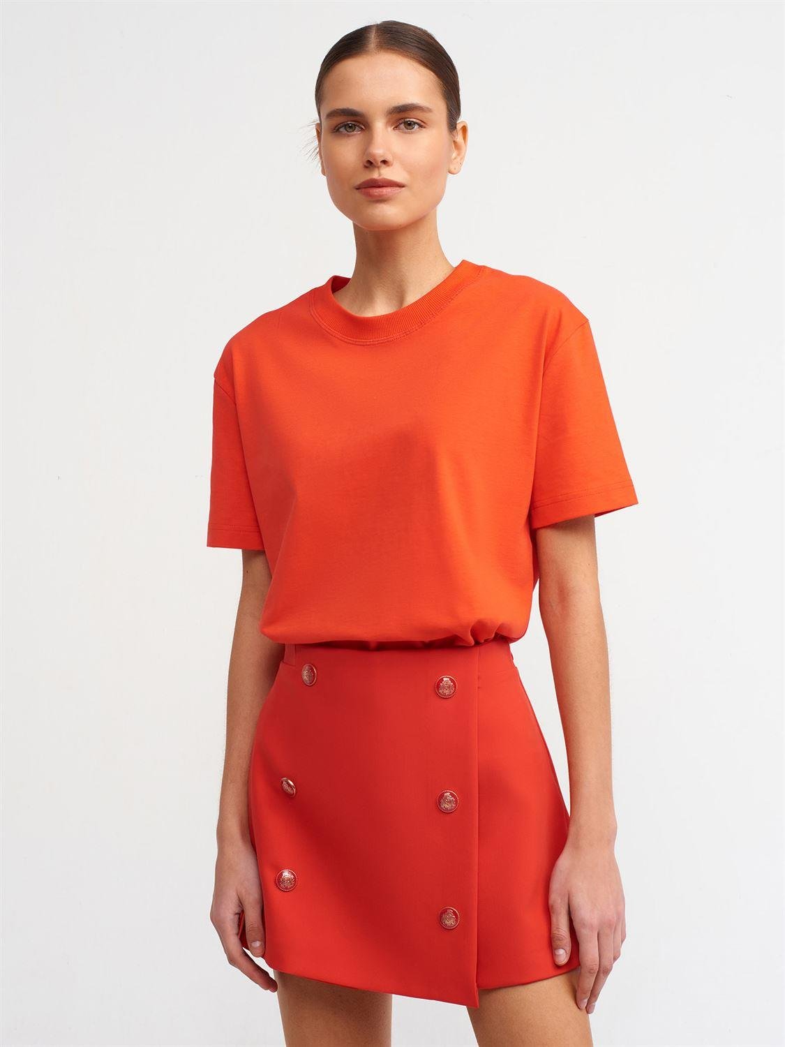 Kalın Yaka Basic Kırmızı TshirtÇOK SATANLAR