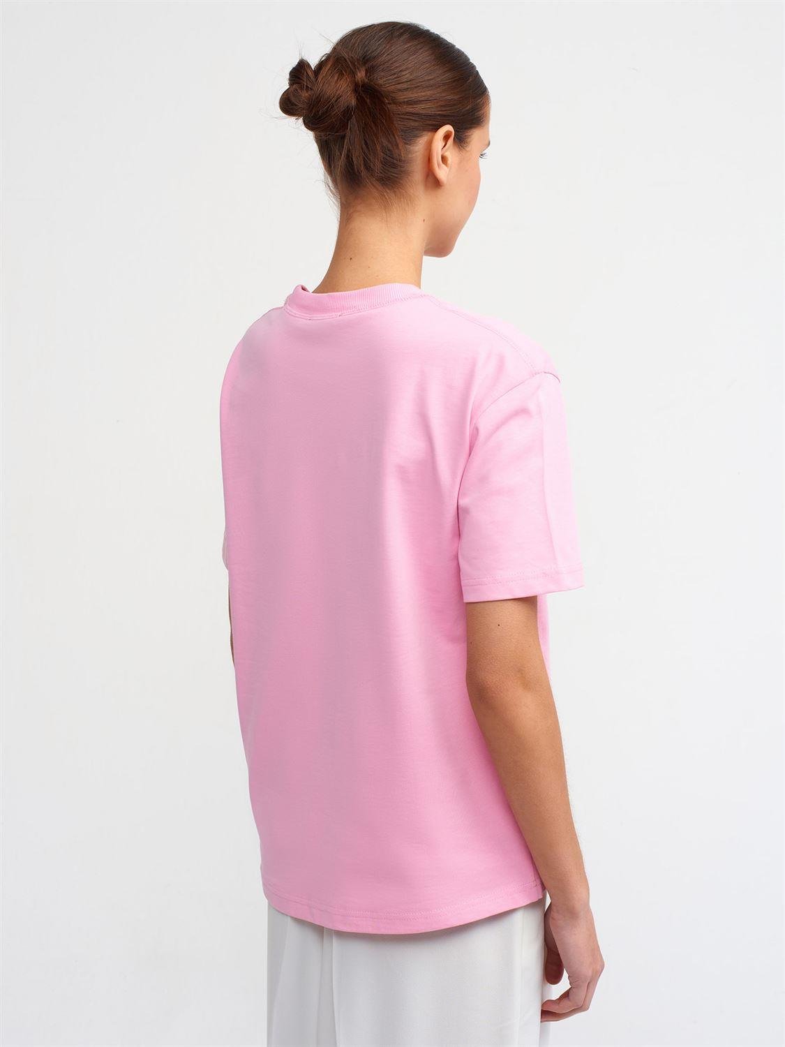 Kalın Yaka Basic Pembe TshirtÇOK SATANLAR