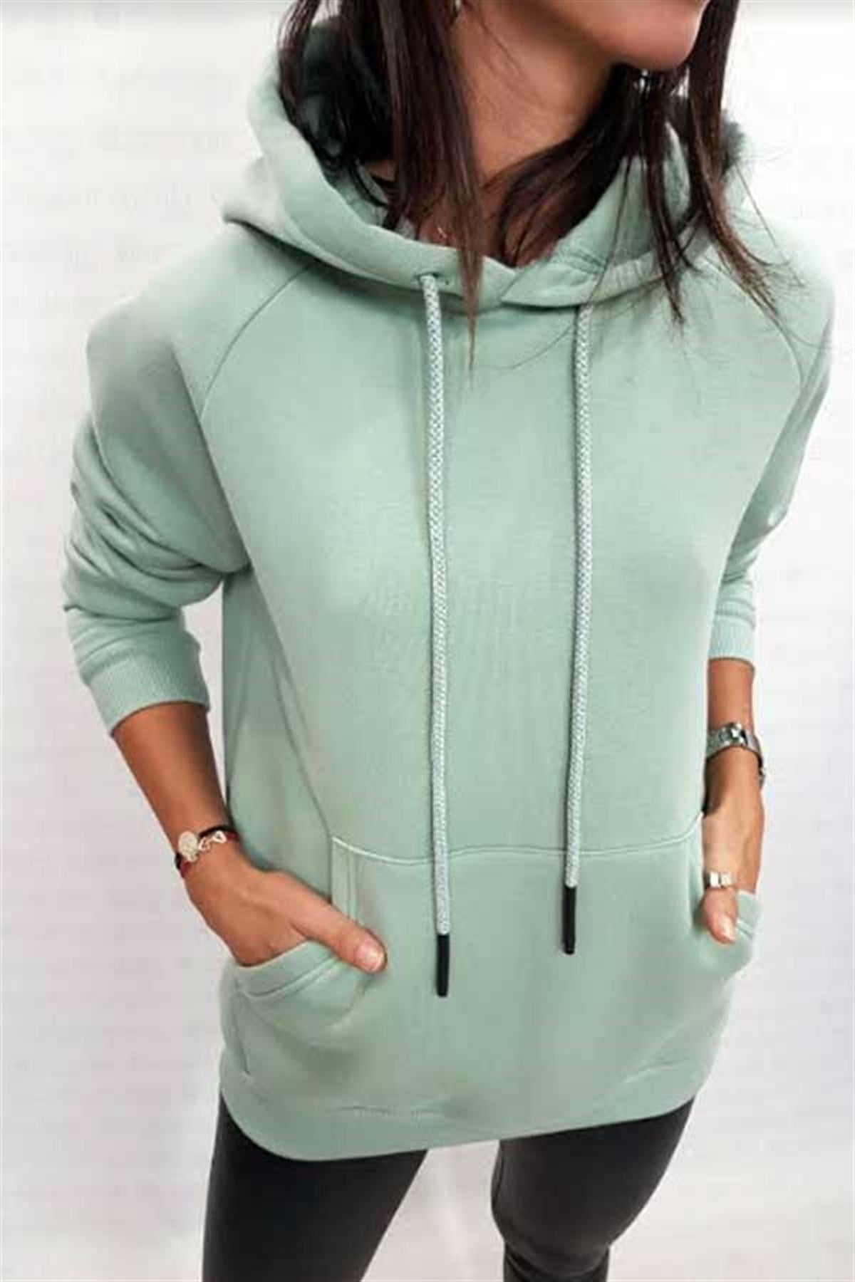 Kanguru Cepli Kapşonlu Sweatshirt