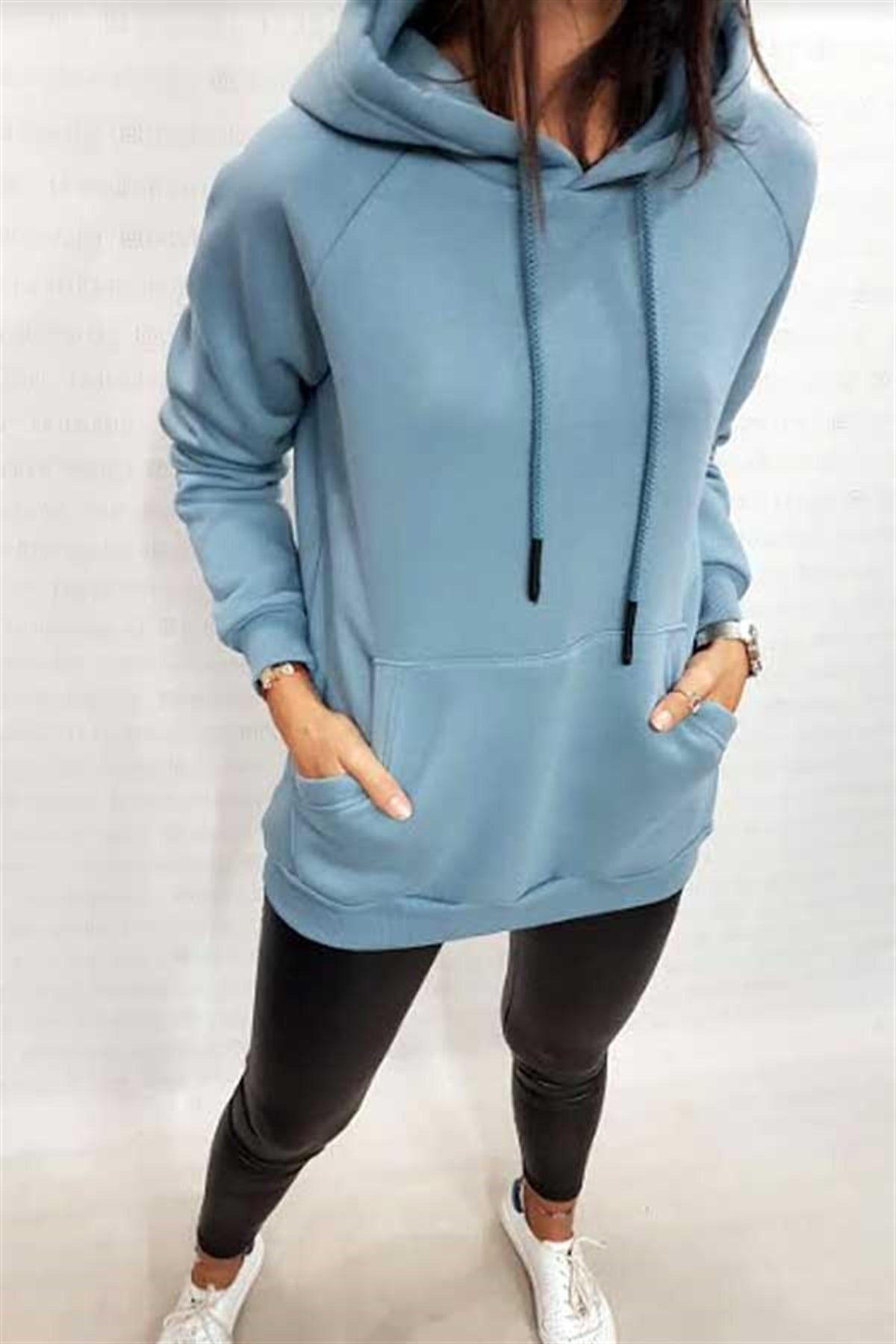 Kanguru Cepli Kapşonlu Sweatshirt