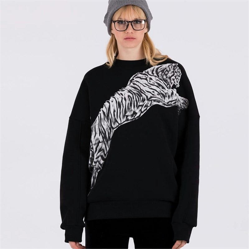 Kaplan Baskılı Şardonlu Sweat