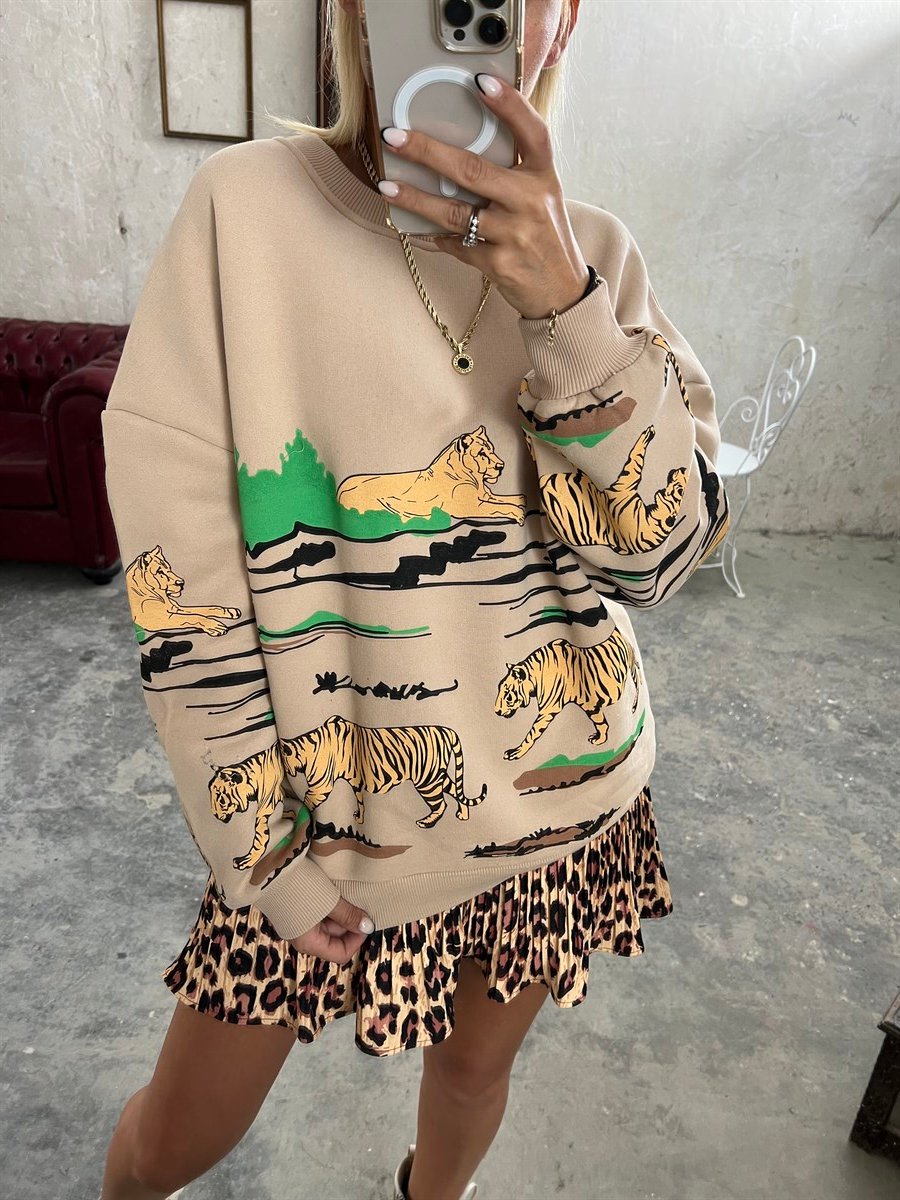 Kaplanlı Safari SweatshirtSWEATSHİRT