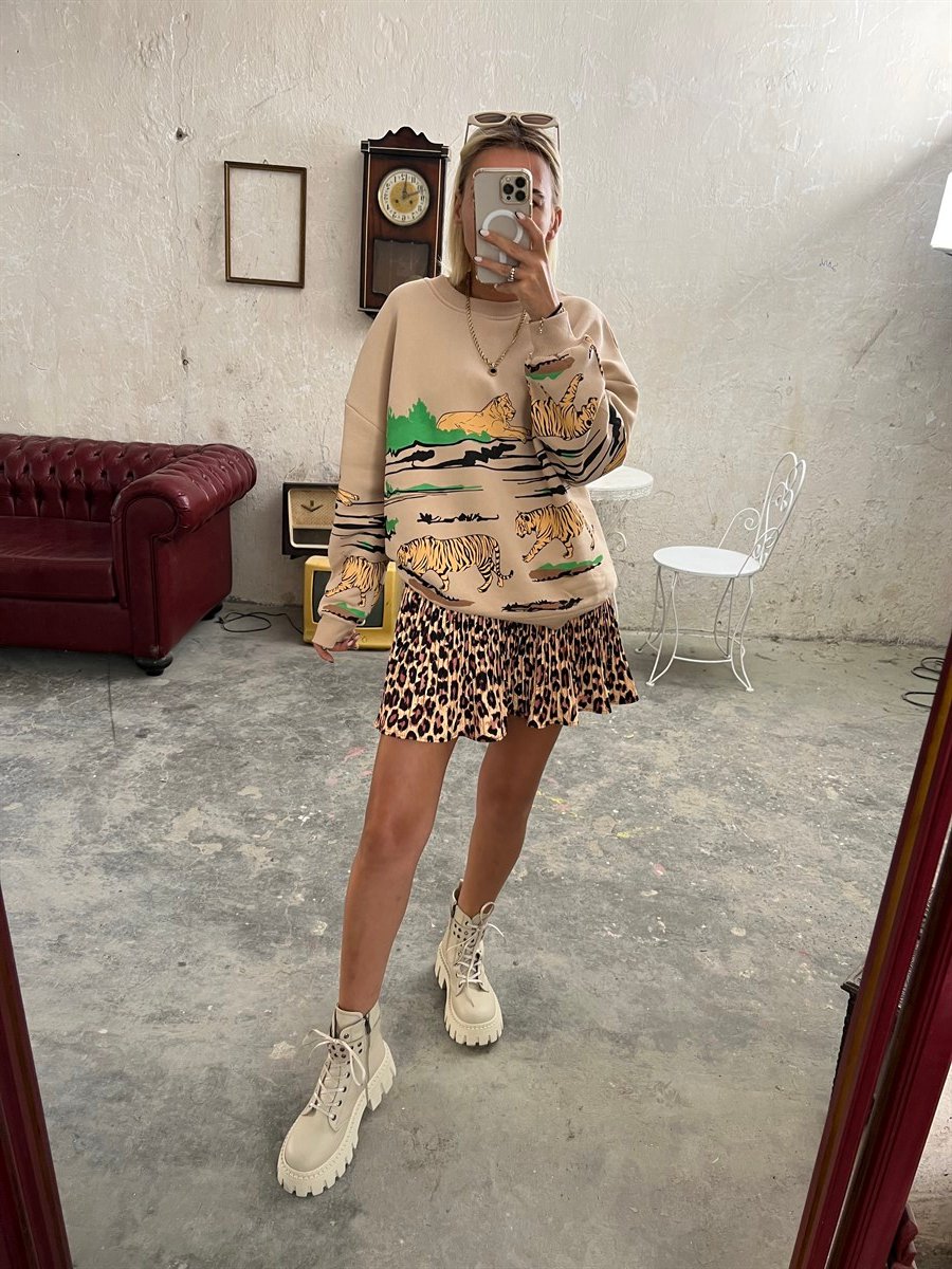 Kaplanlı Safari SweatshirtSWEATSHİRT