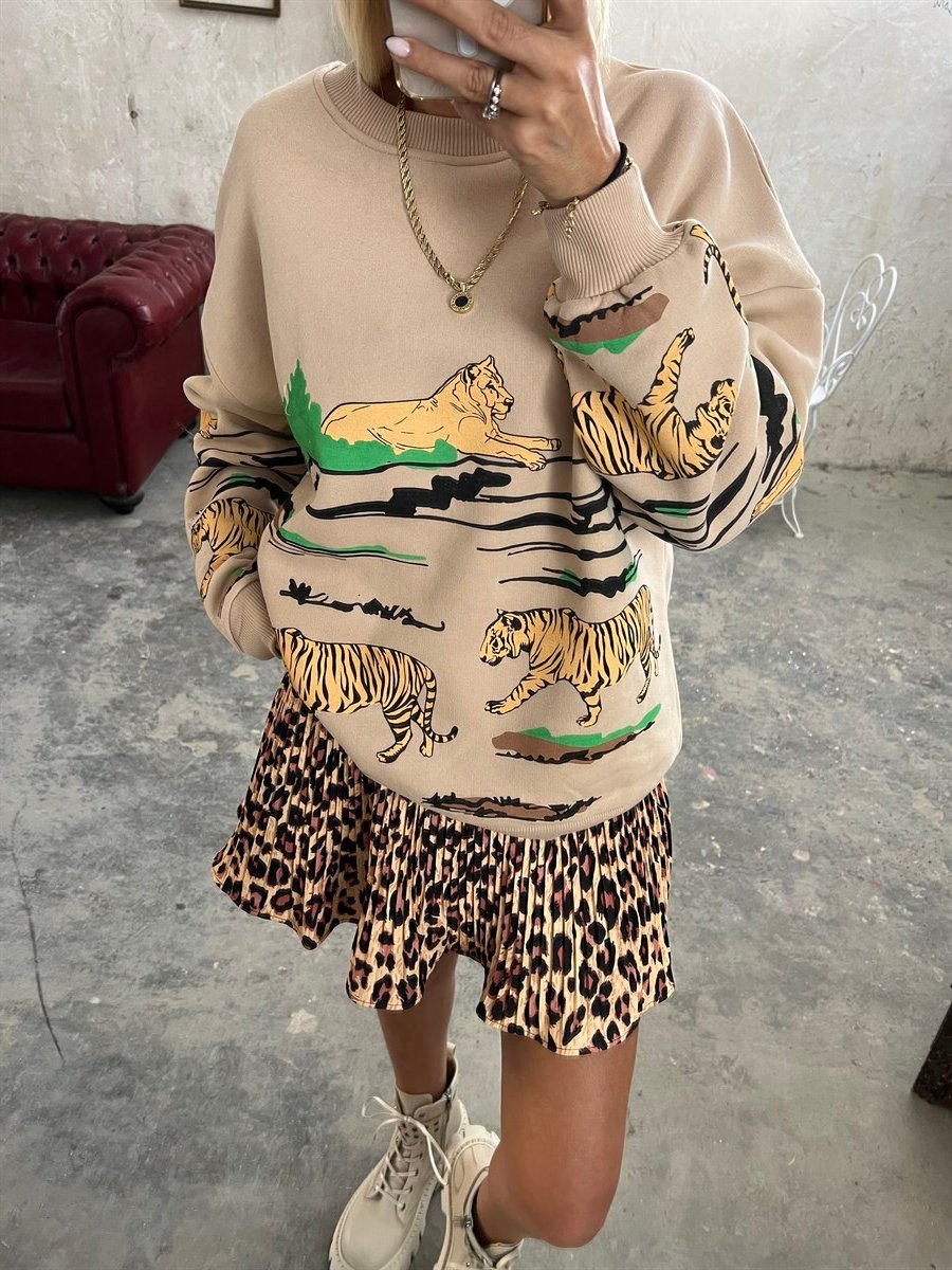 Kaplanlı Safari SweatshirtSWEATSHİRT