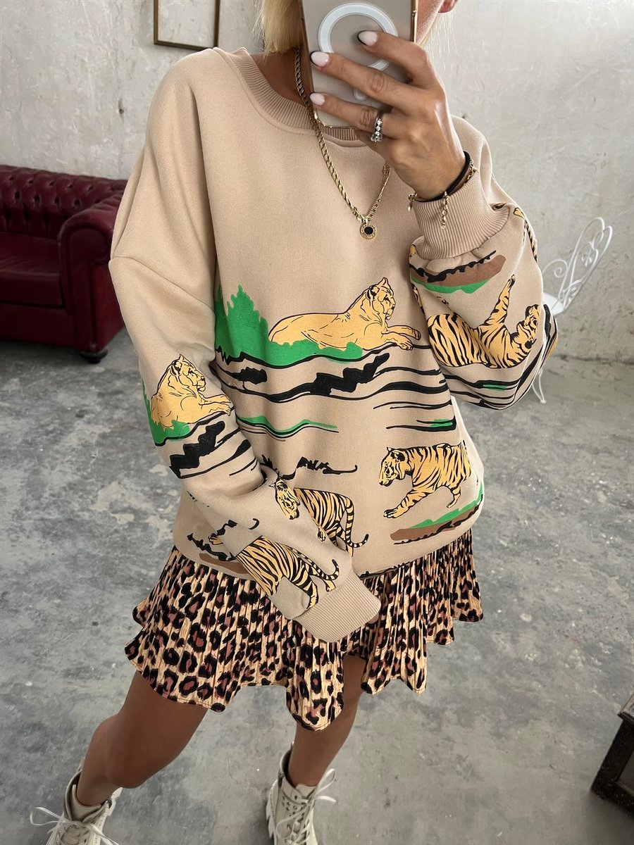 Kaplanlı Safari SweatshirtSWEATSHİRT