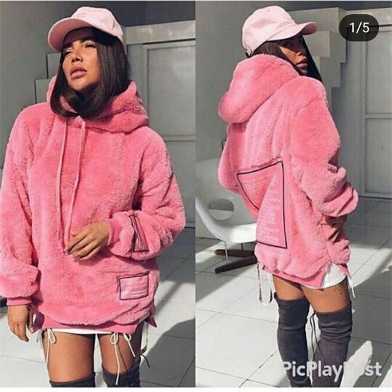 Kapşonlu Komple Peluş Sweat